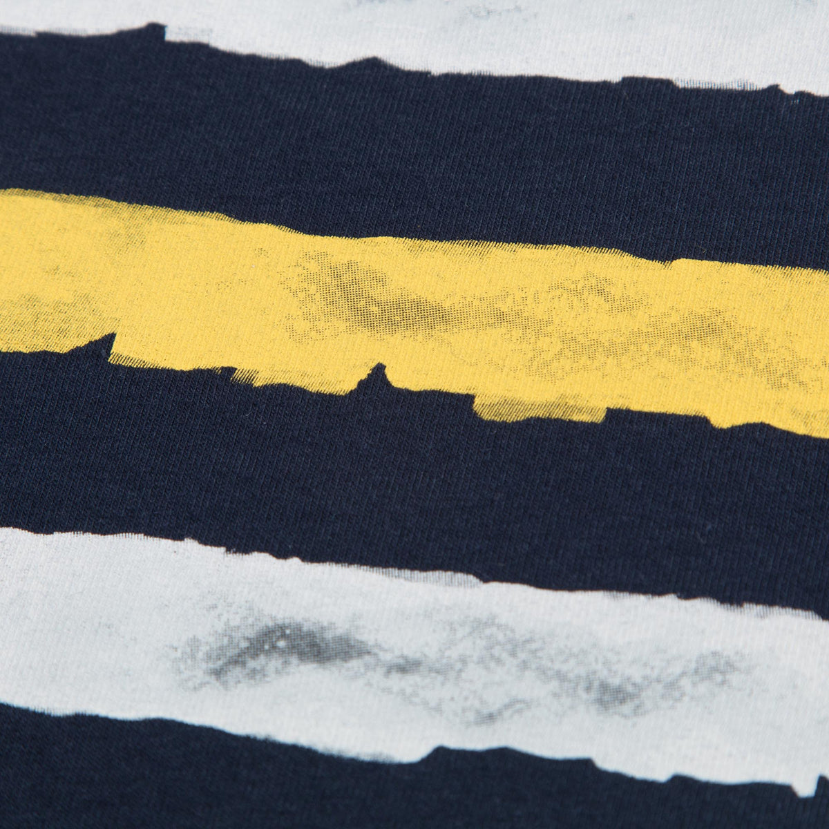 T-shirt à rayures bleu foncé et blanc pour garçons