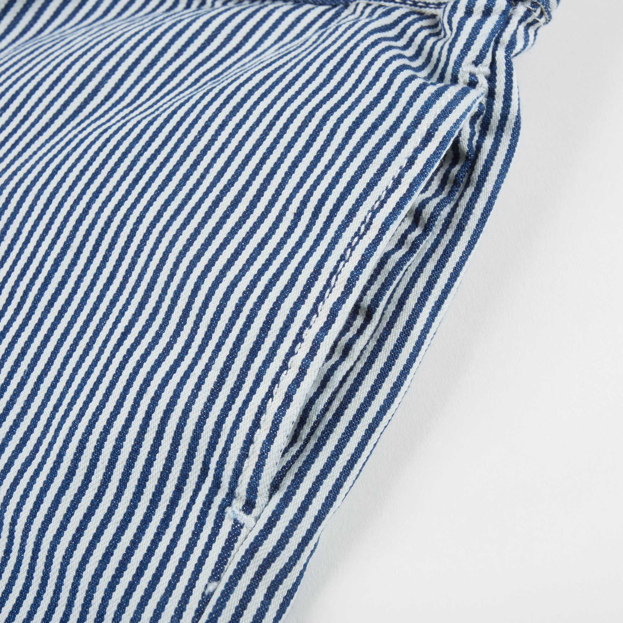 Girls Blue Striped Cotton Trousers