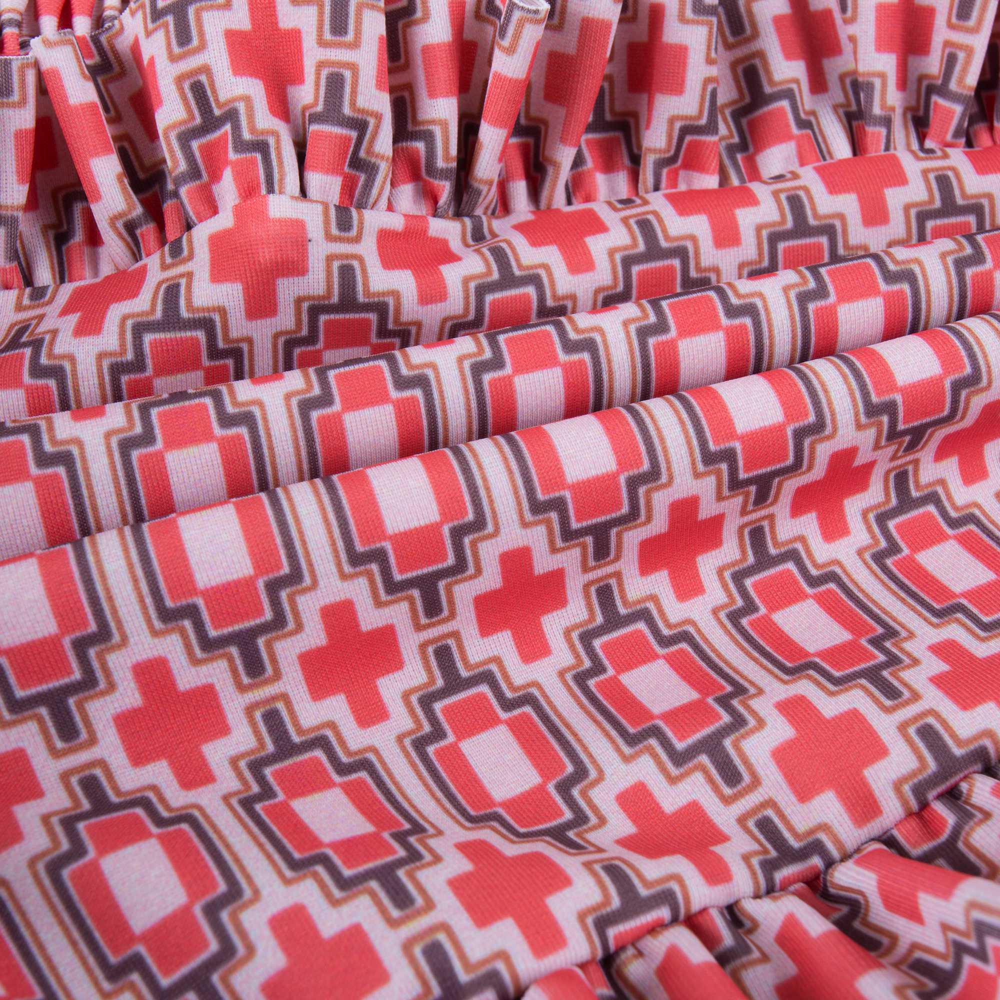Baby Girls Red Kaleido Print Jersey Swimsuit