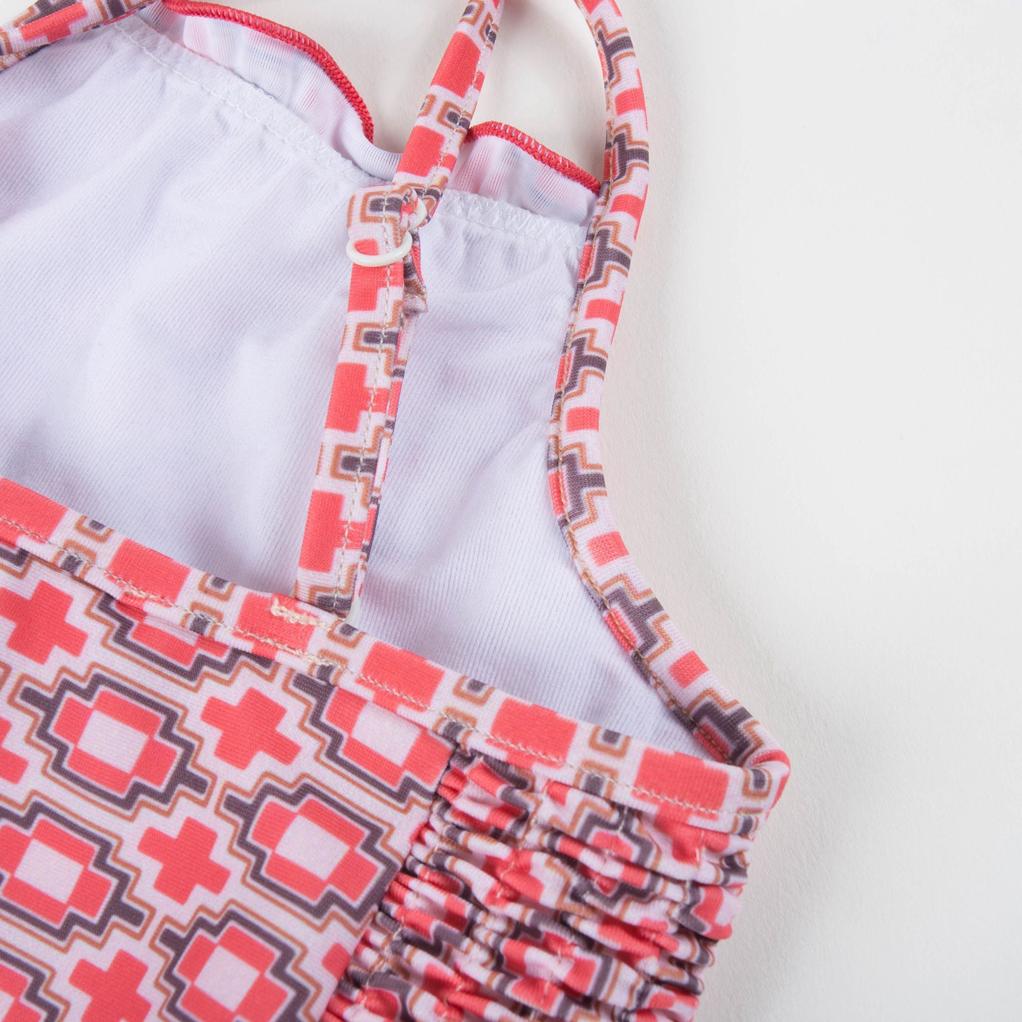 Baby Girls Red Kaleido Print Jersey Swimsuit