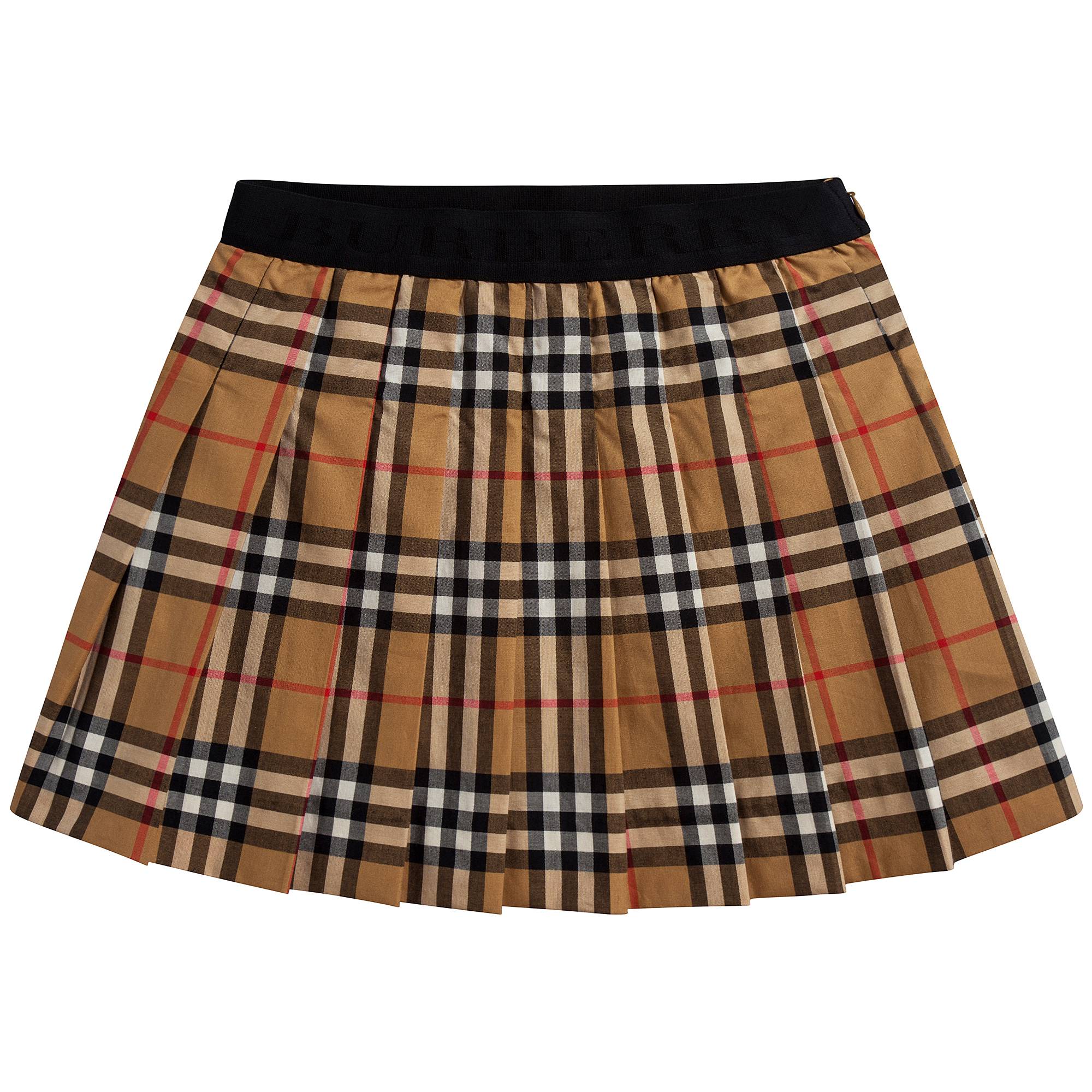 Girls Antique Yellow Cotton Skirt