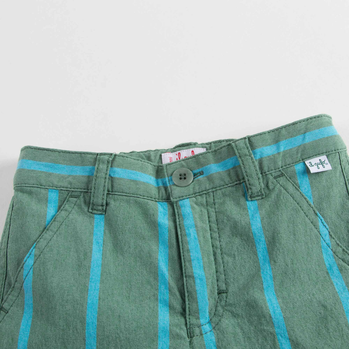 Short rayé vert pour garçons