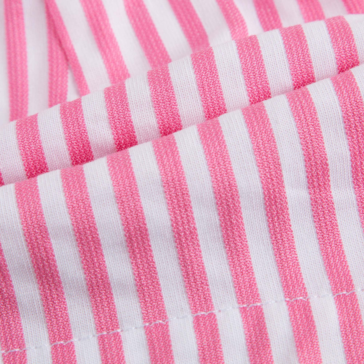 Girls Pink & White Striped Shorts