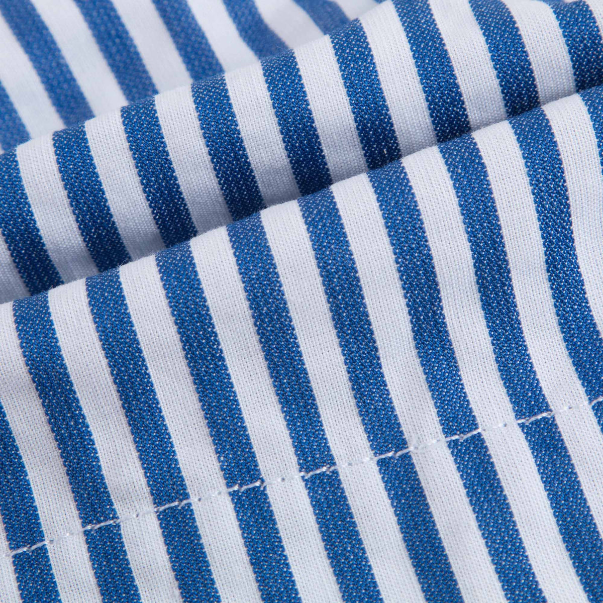 Girls Blue & White Striped Shorts
