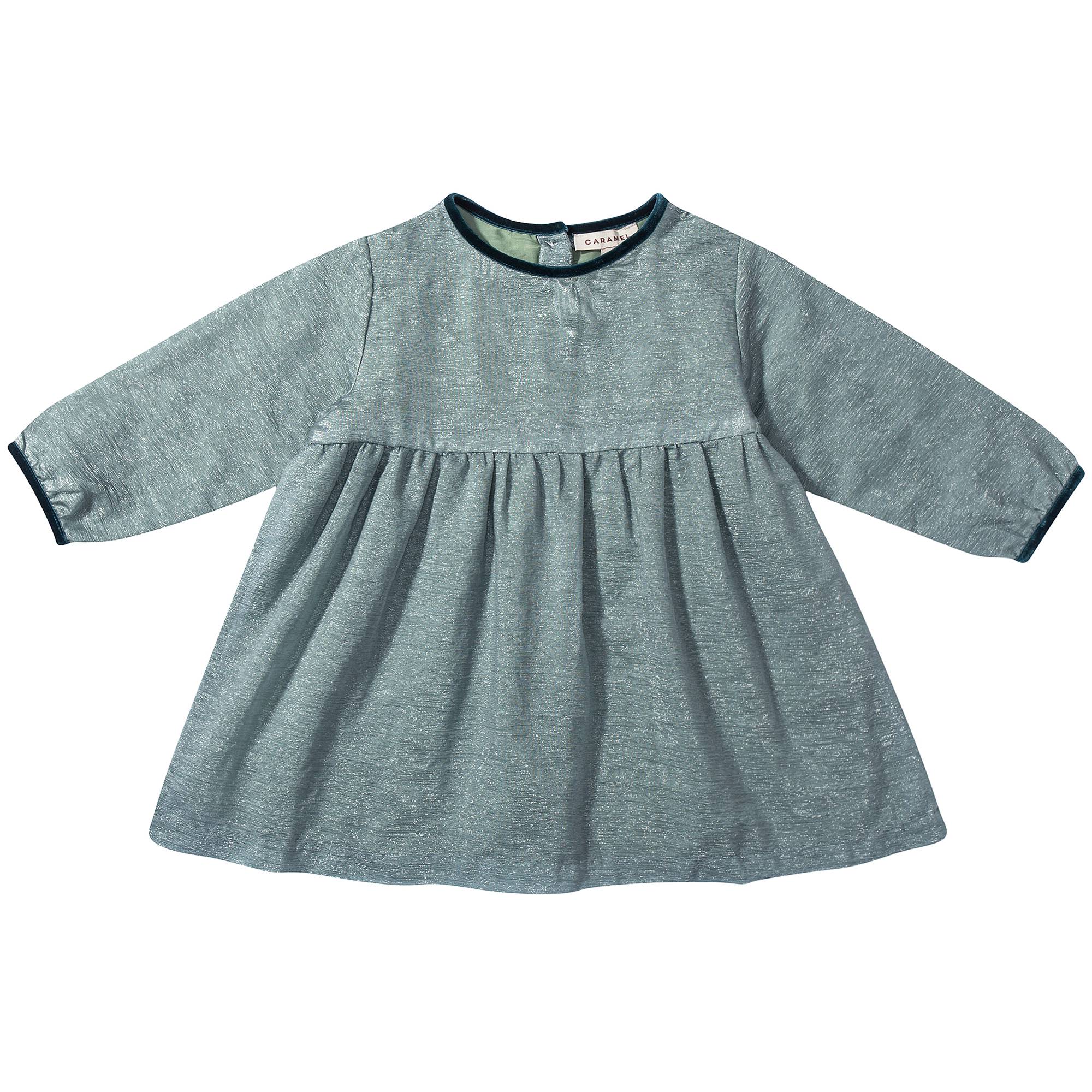 Baby Girls Seafoam Ripple Woven Dress