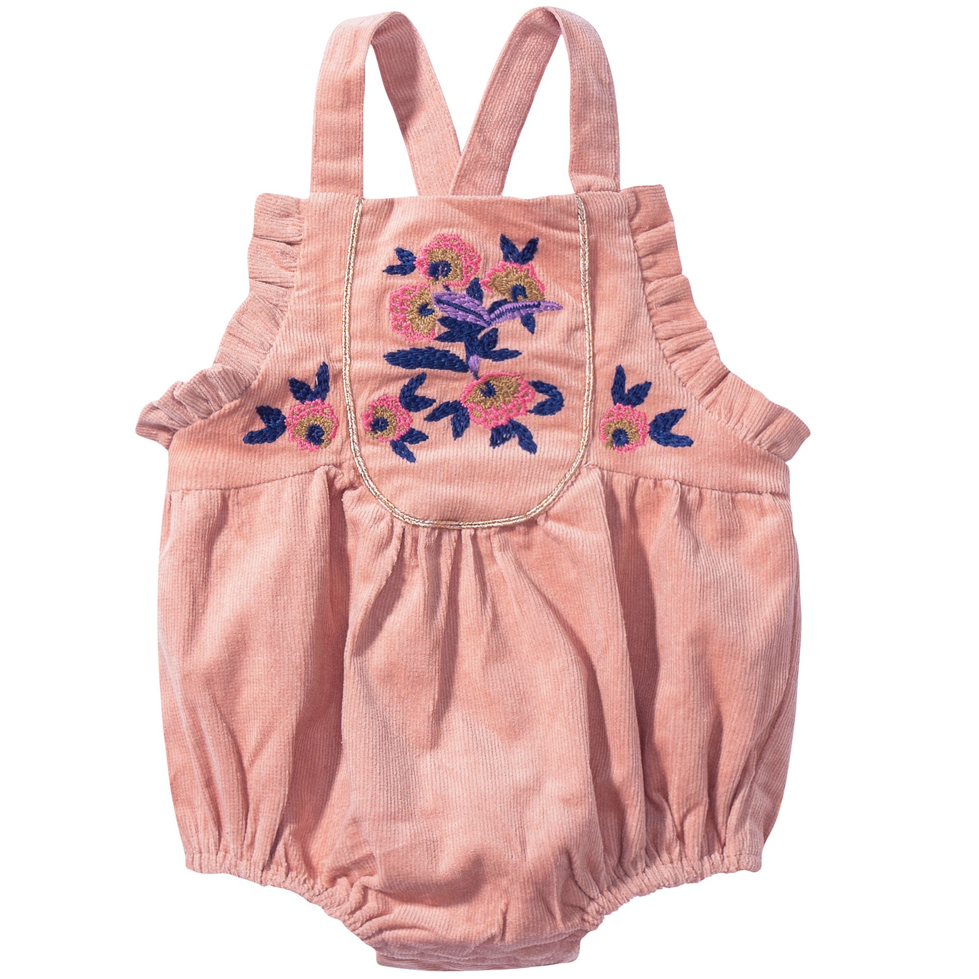 Baby Pink Cotton Overalls