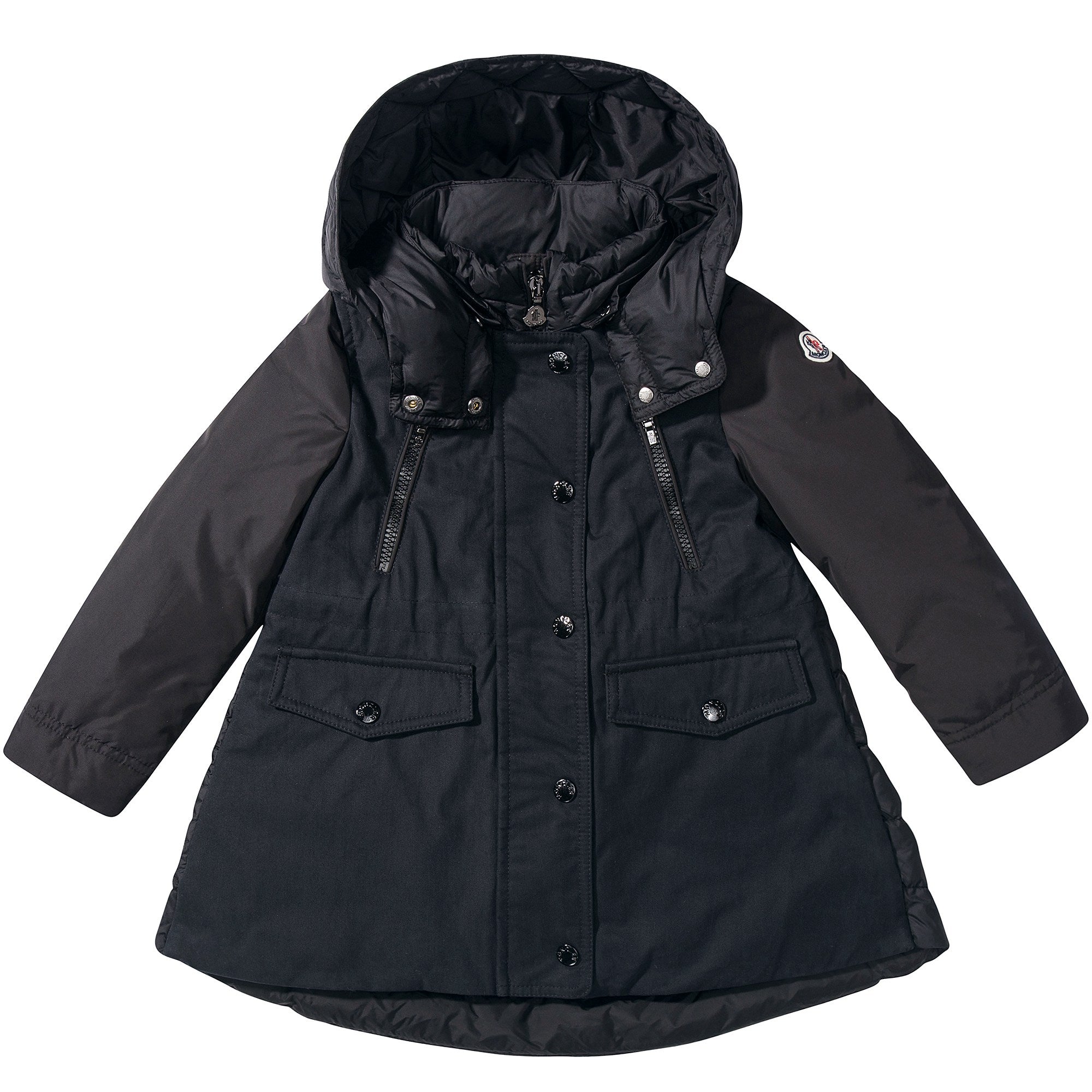 Girls Black "Cordial Giubbotto" Coat
