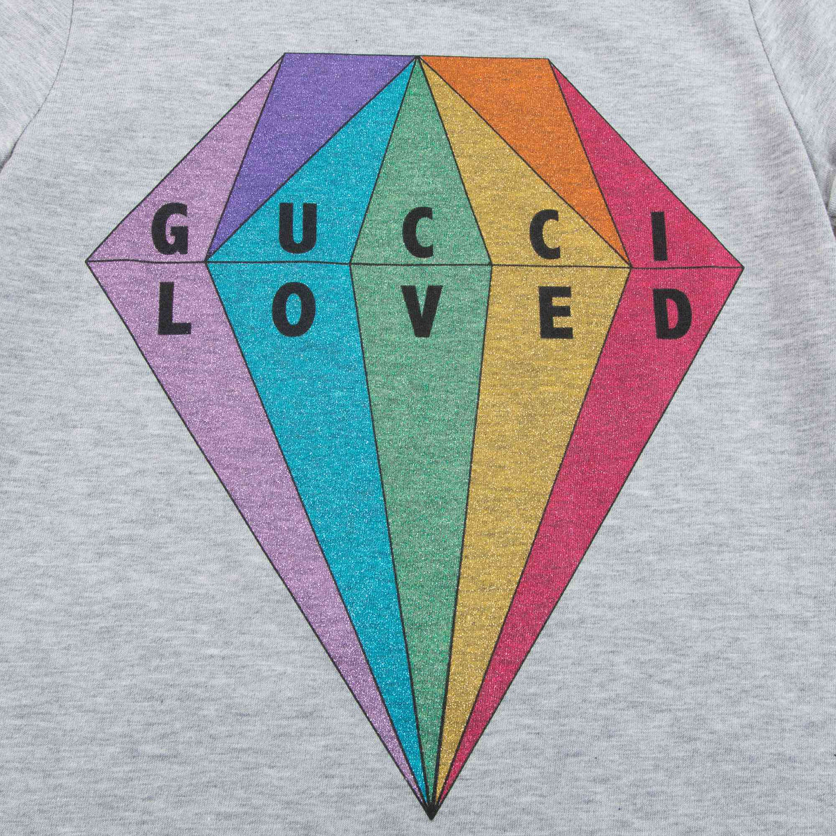 T-shirt gris « Loved » pour fille