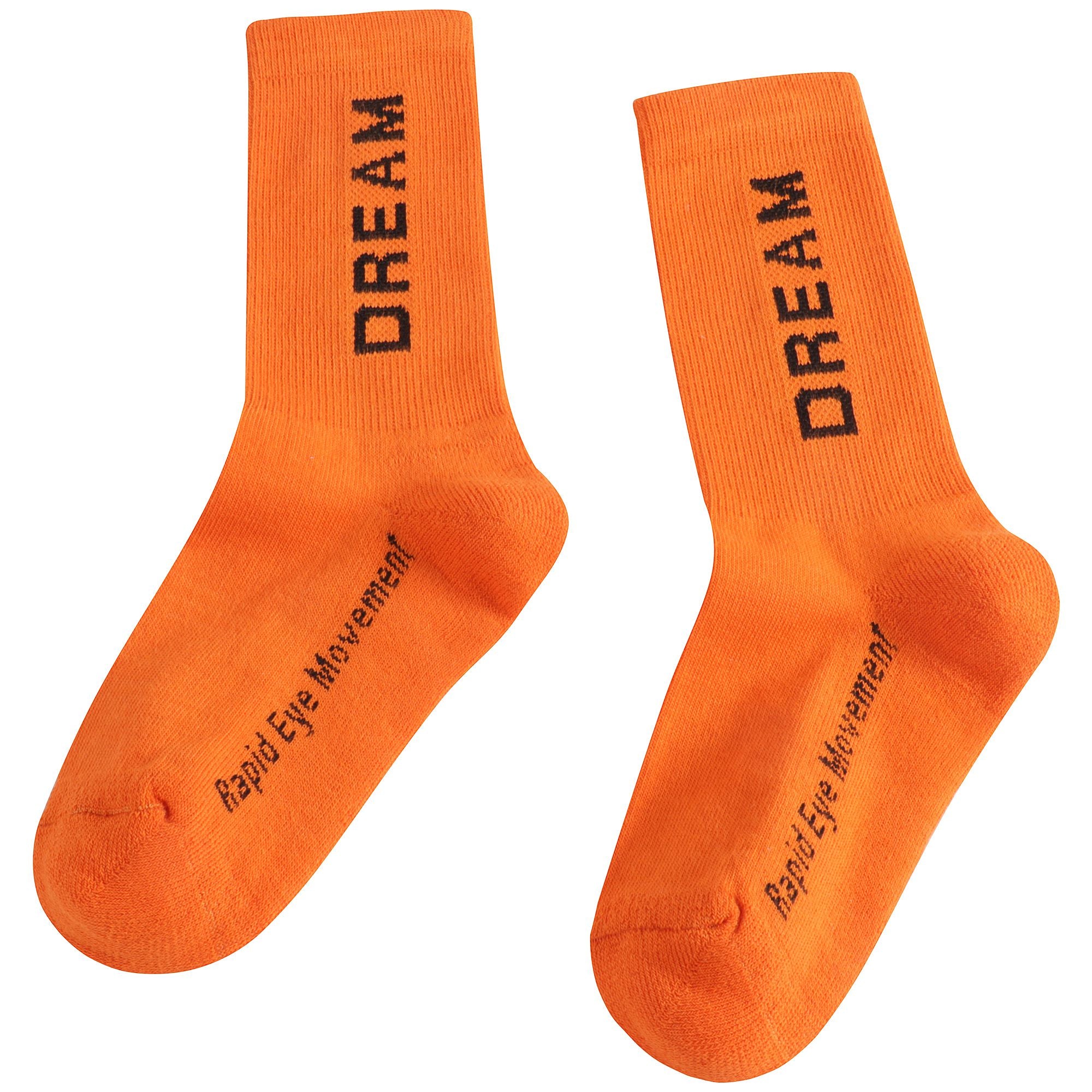 Boys & Girls Orange Logo Cotton Socks