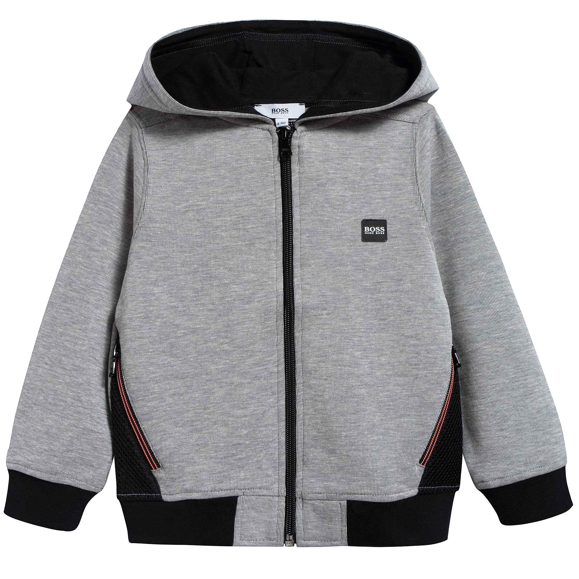 Boys Grey Cotton Cardigan Jogging
