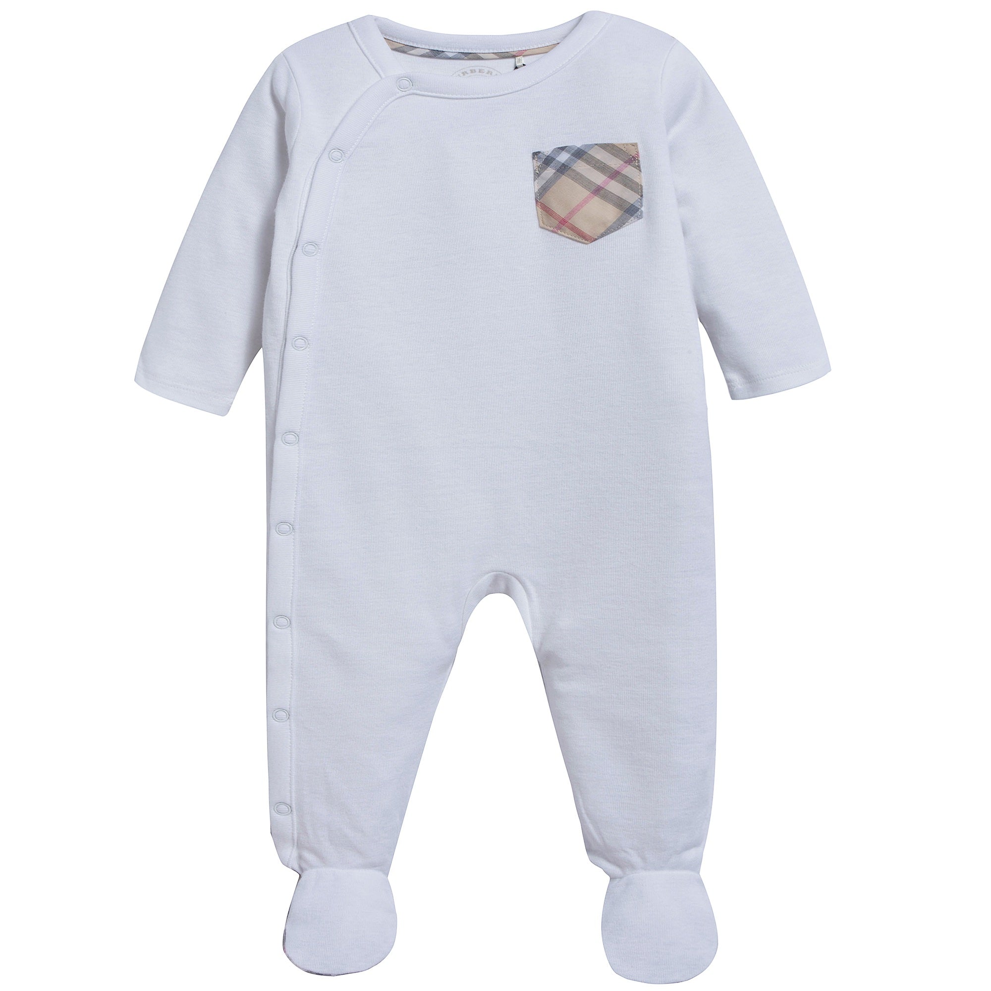 Baby White Cotton Babysuit Set