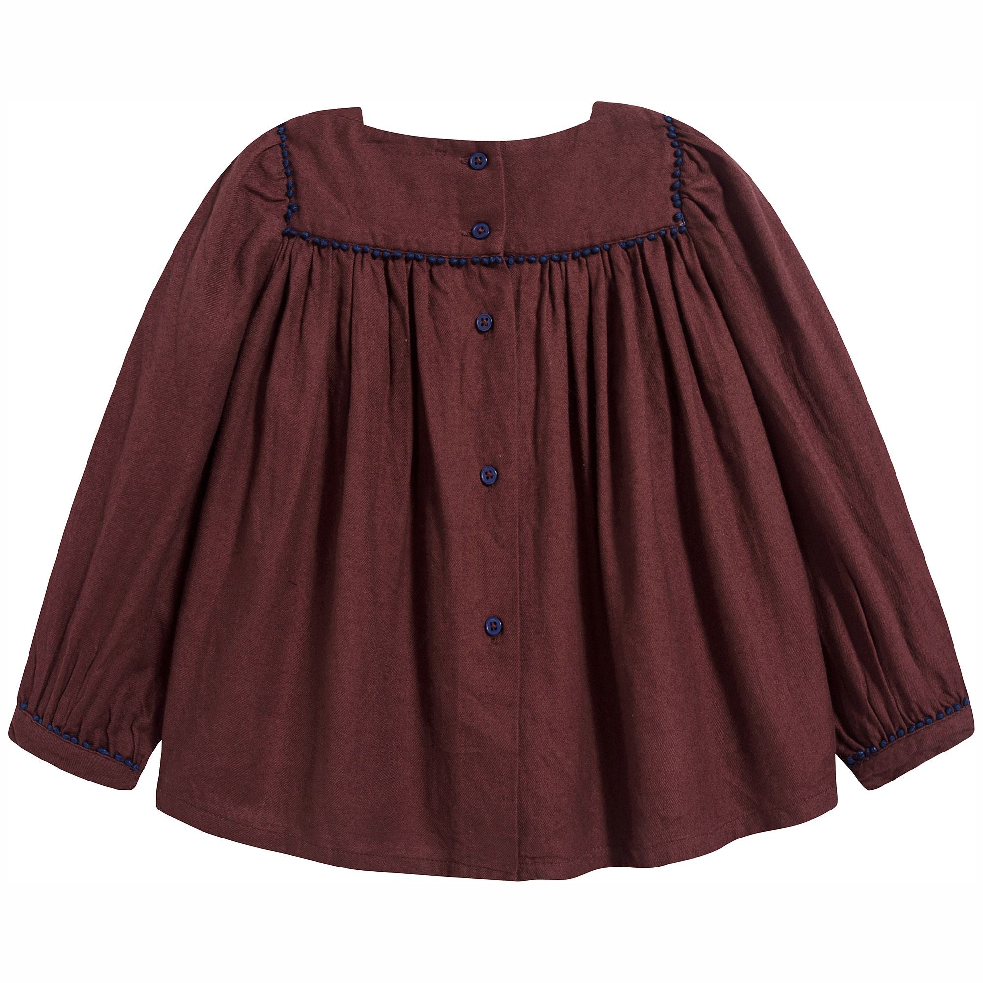 Girls Chocolate Cotton Blouse