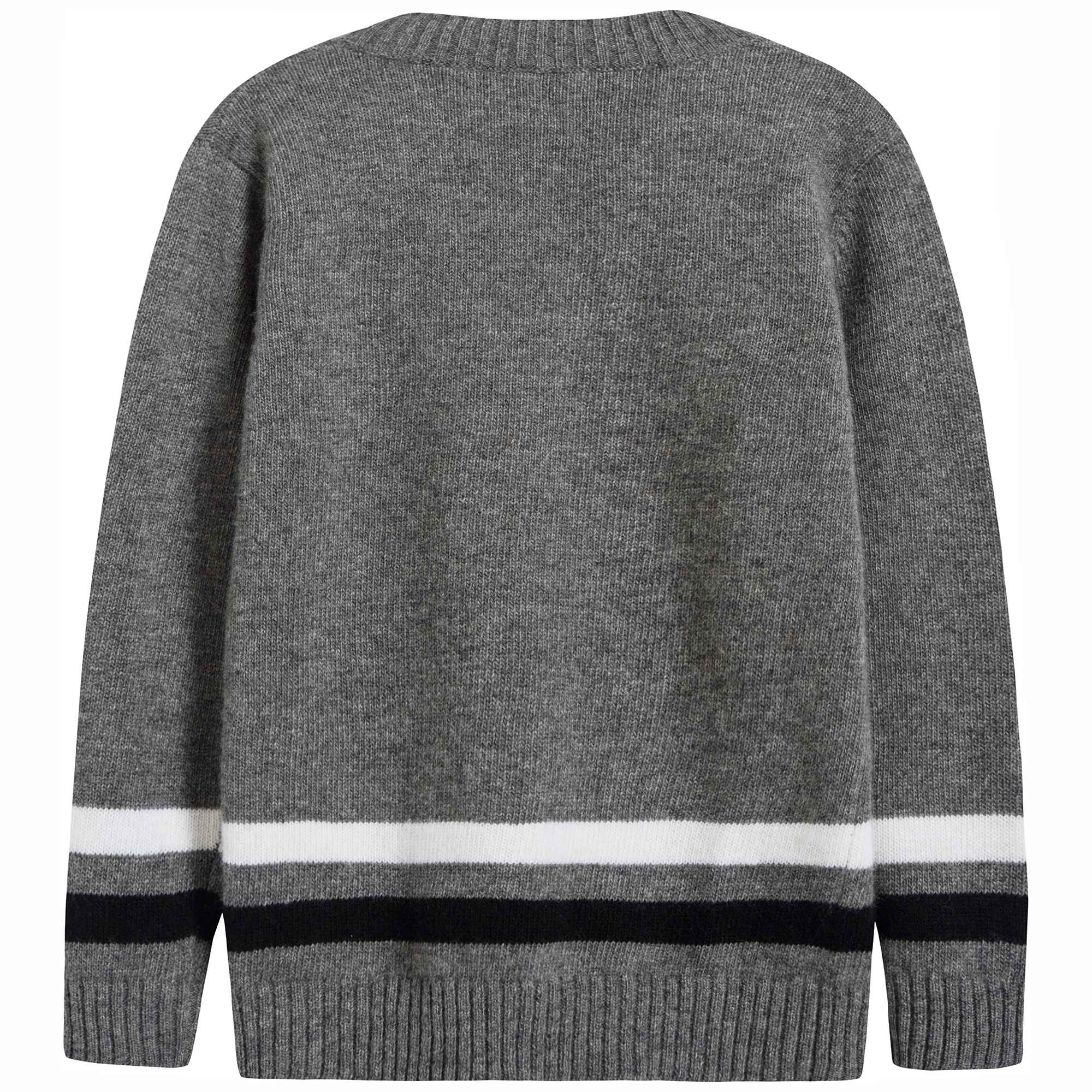 Baby Boys Grey Wool Cardigan
