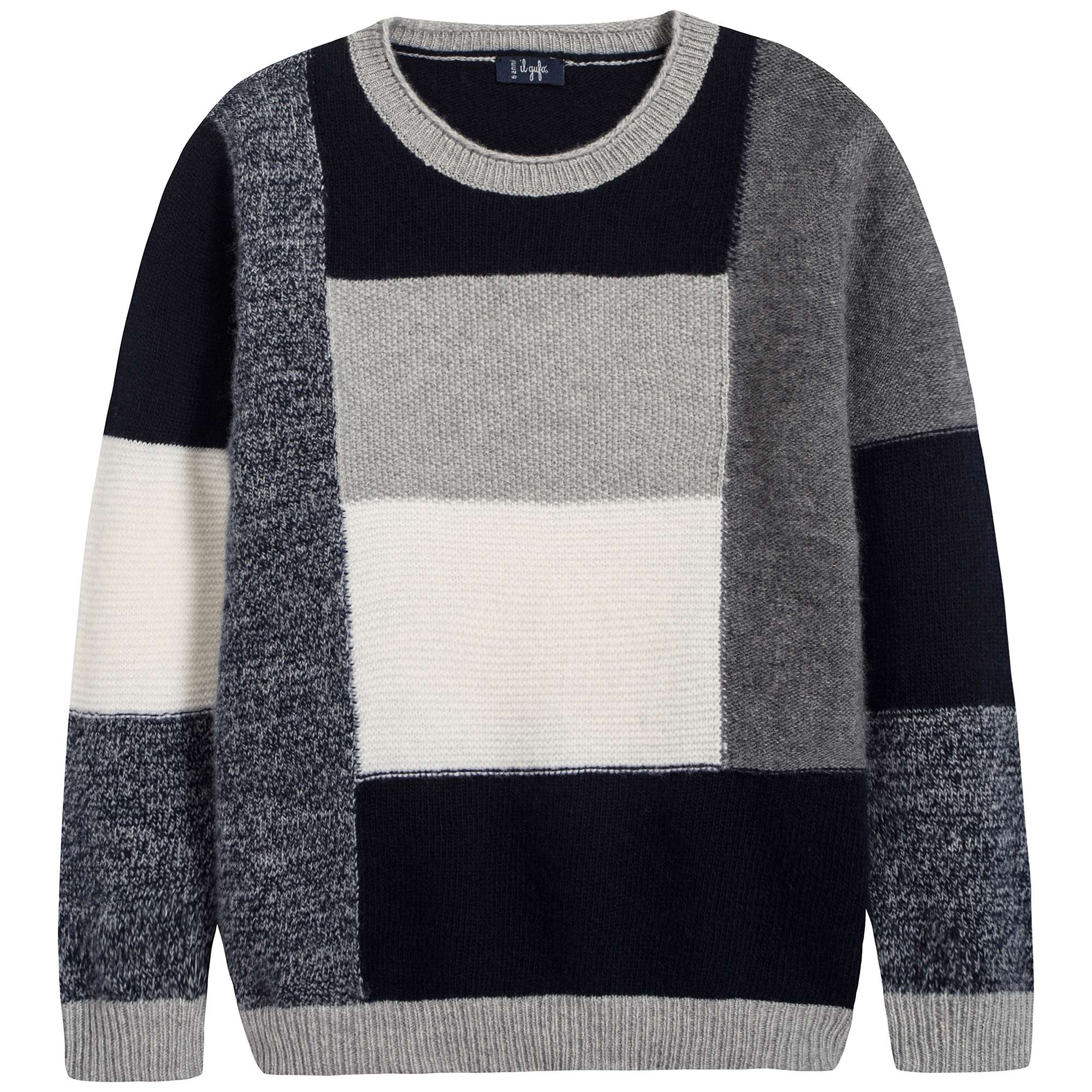 Boys Grey Wool Sweater
