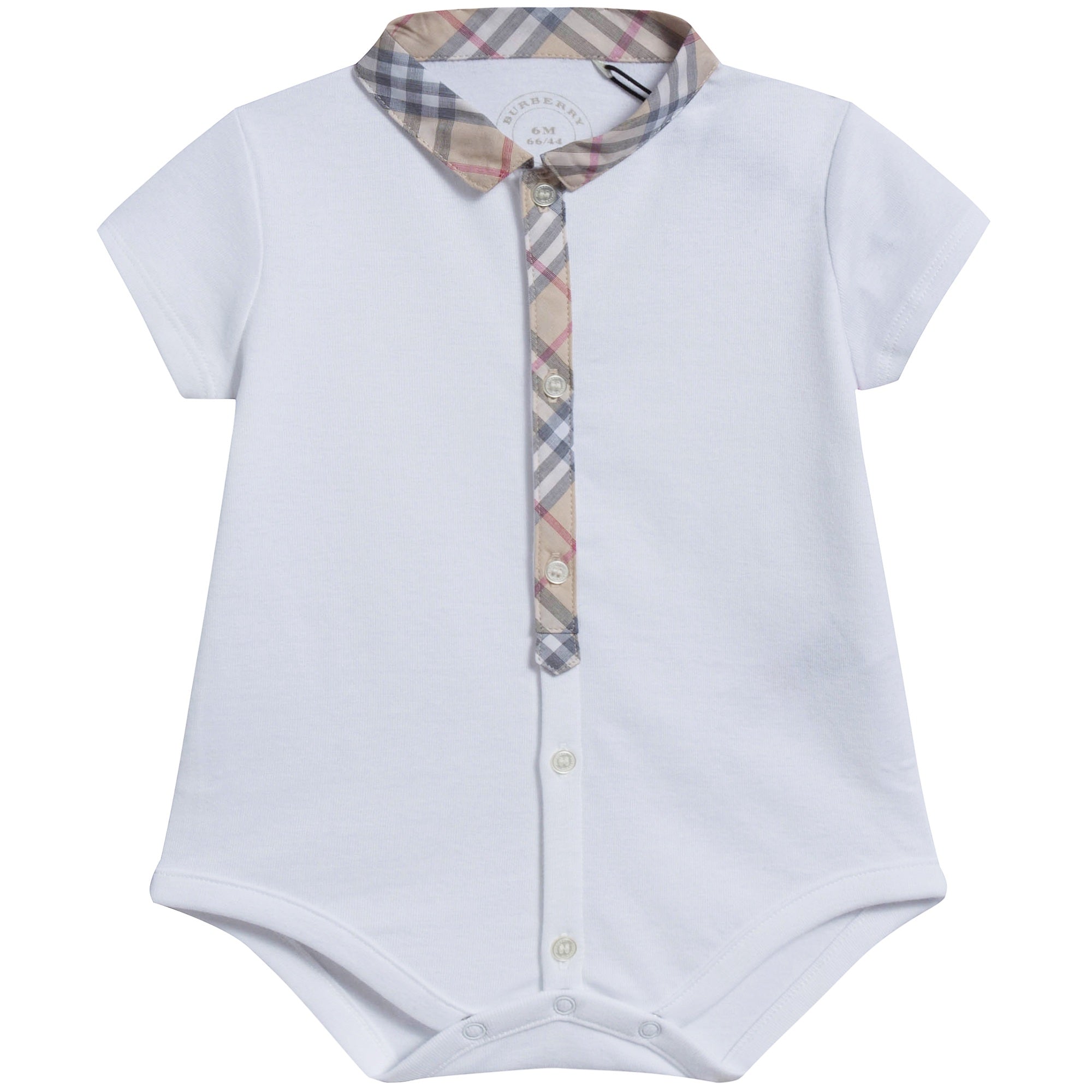 Baby White Cotton Babysuit