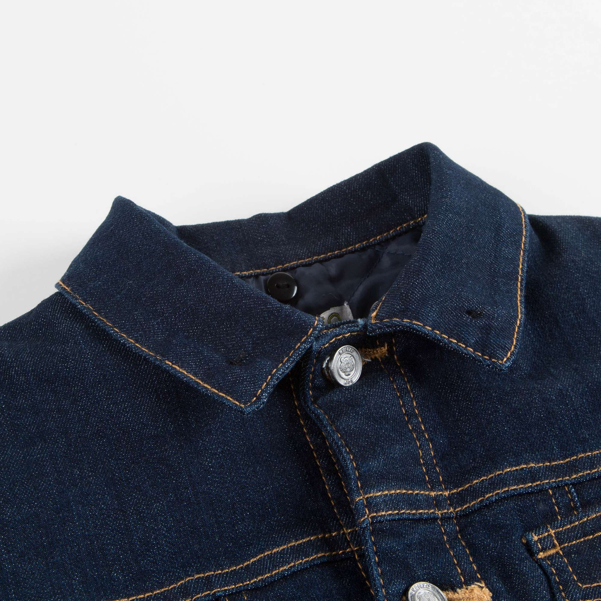 Girls Denim Black Coat