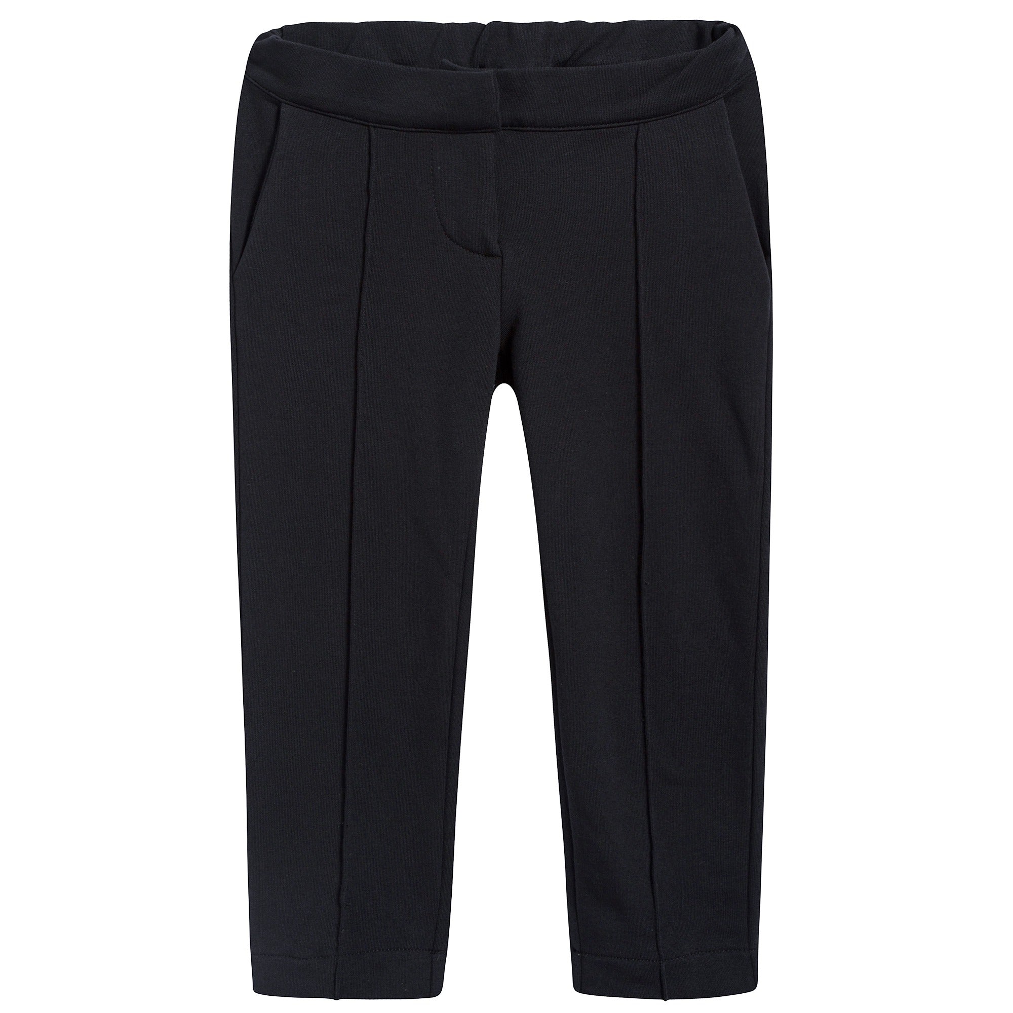 Boys & Girls Black Cotton Trousers