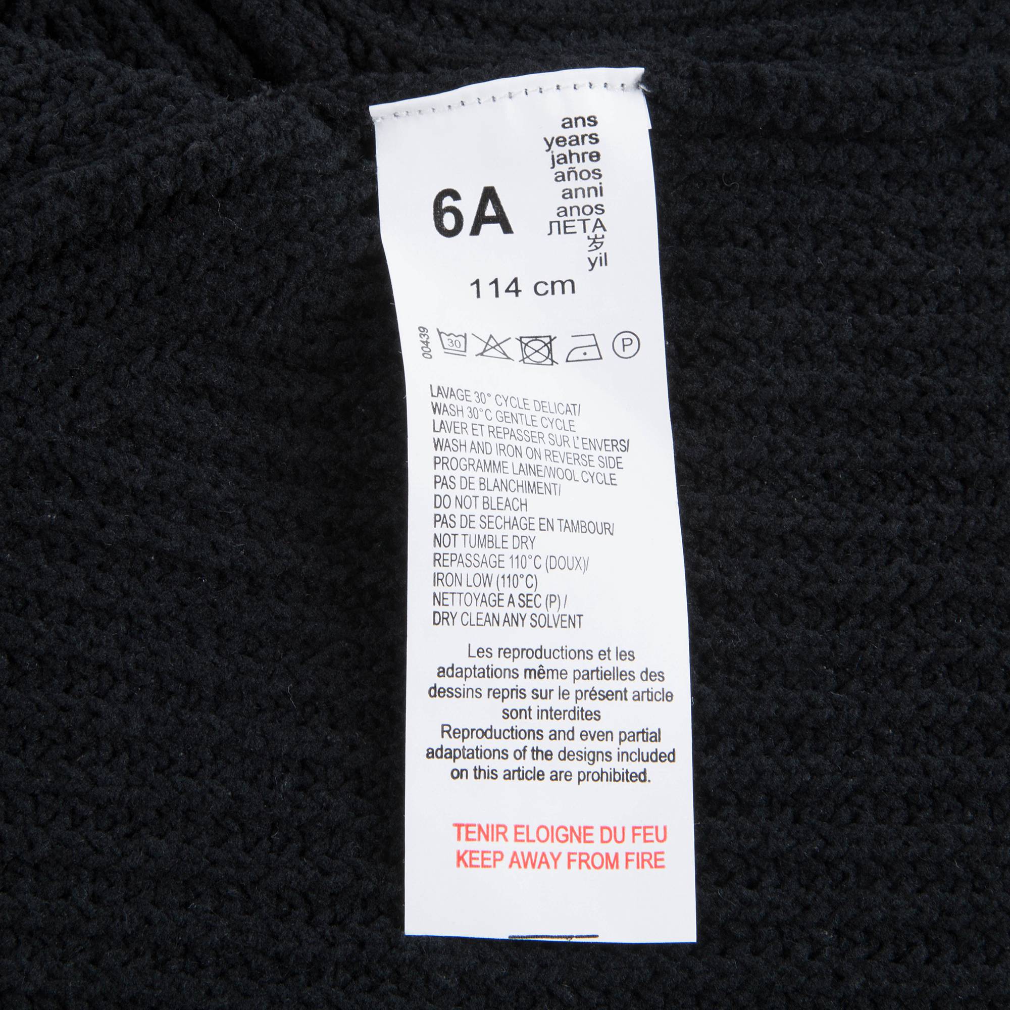 Girls Black & White Cotton Sweater
