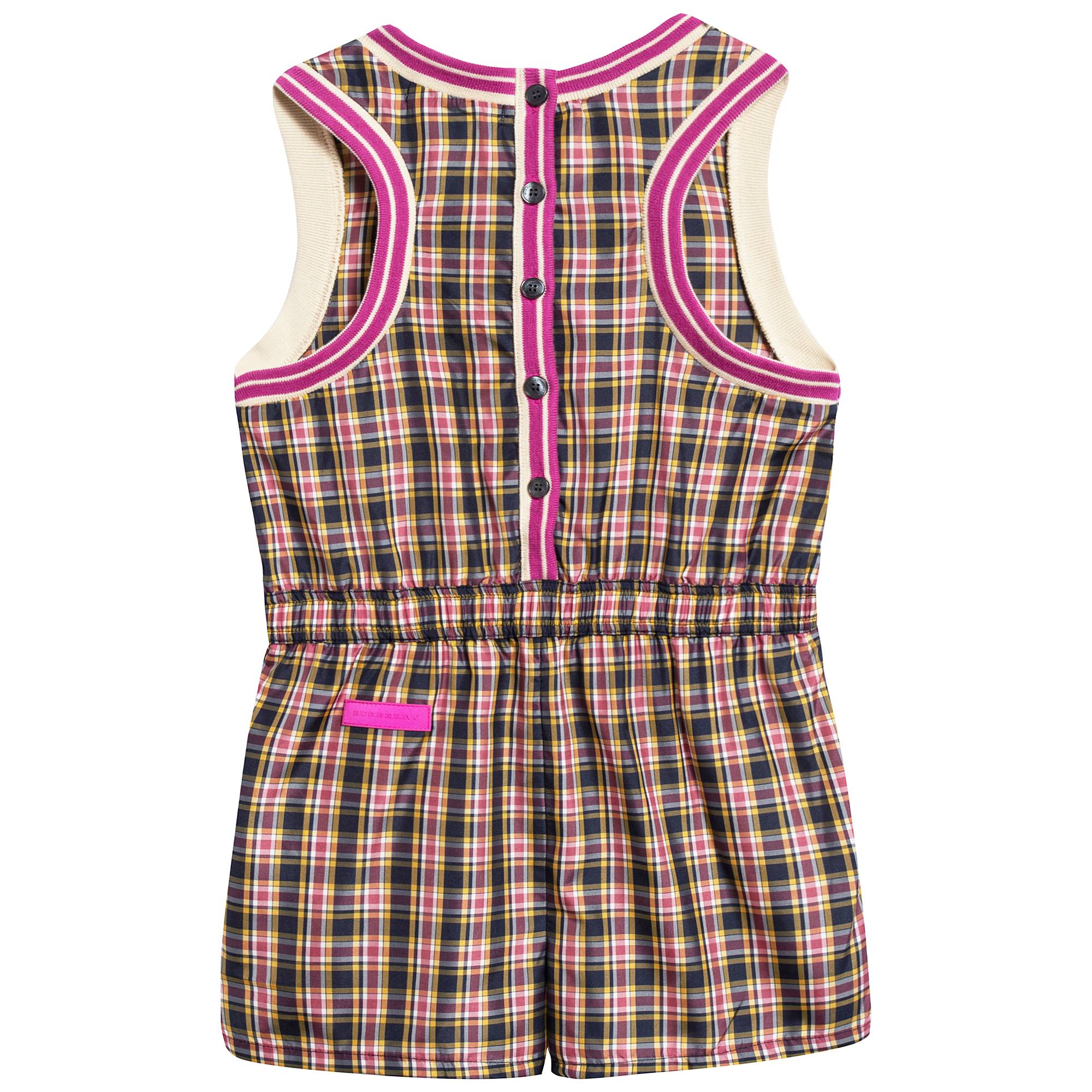 Girls Bright Coral Pink Overalls