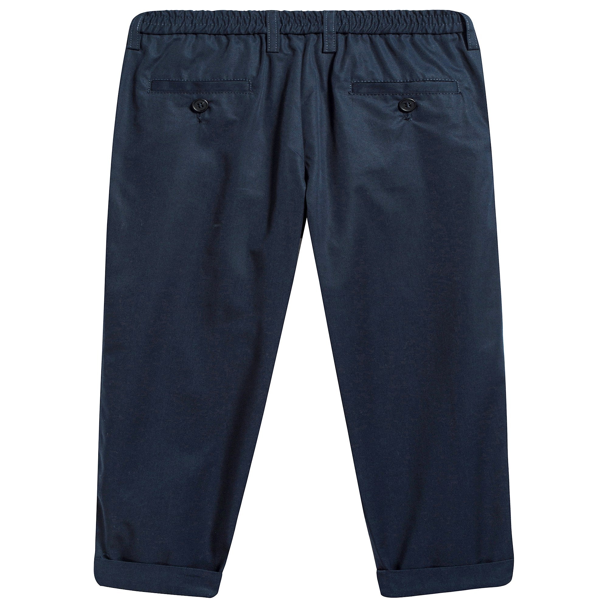 Boys Navy Blue Cotton Trousers