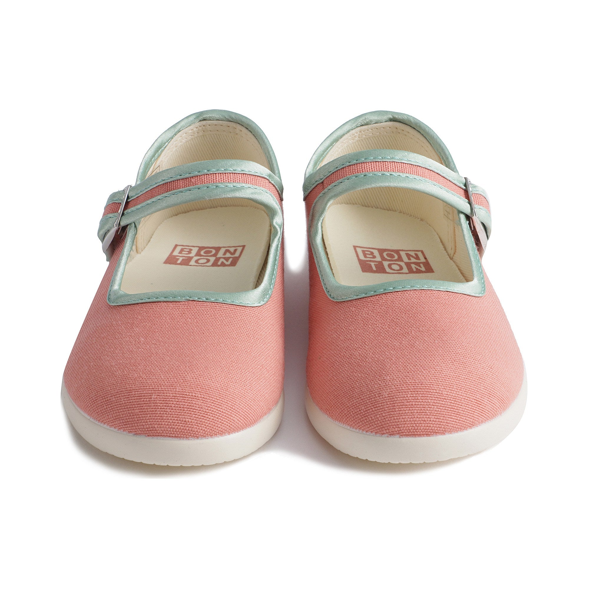 Girls Rose Buckled Cotton Shoes