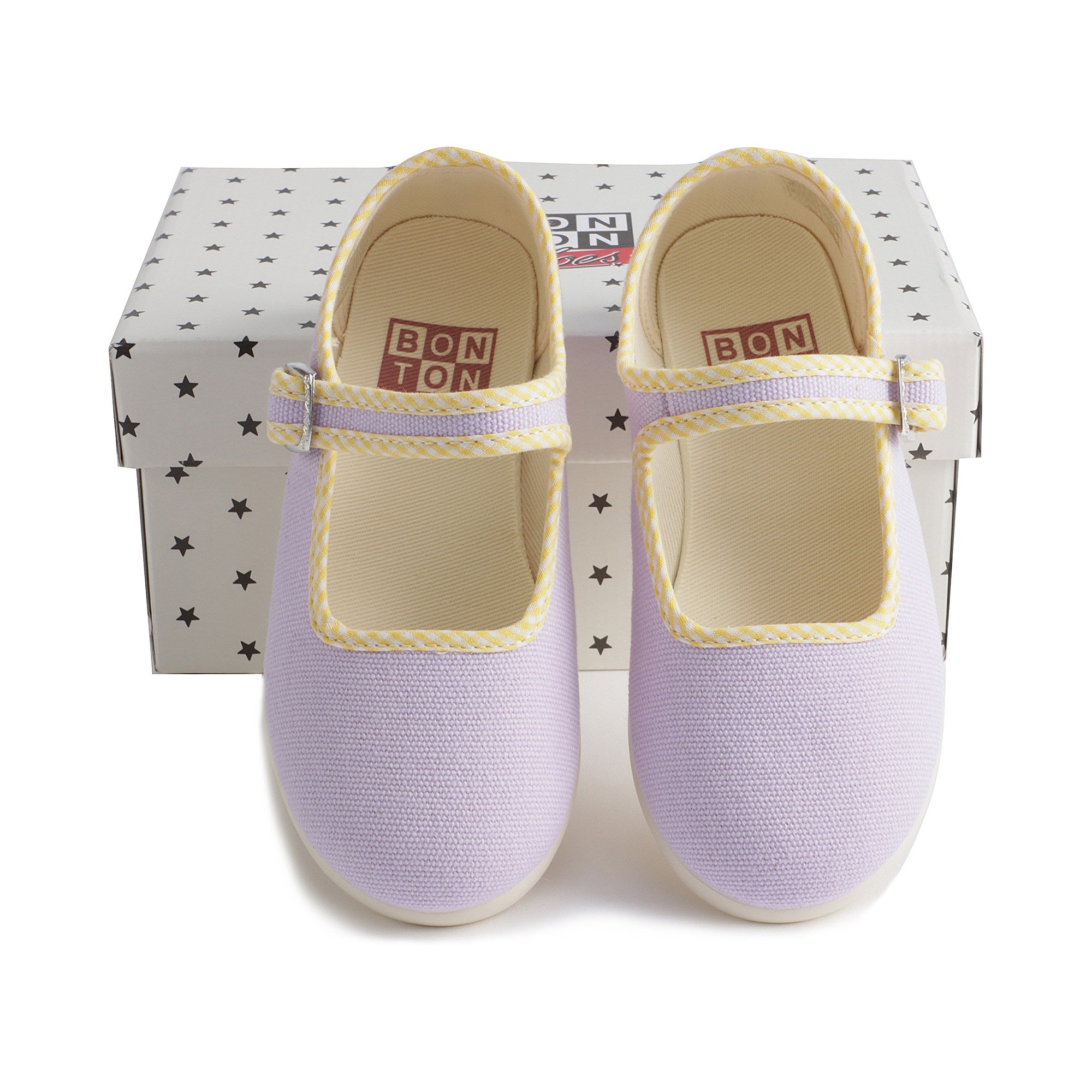 Girls Purple Buckled Cotton Shoes