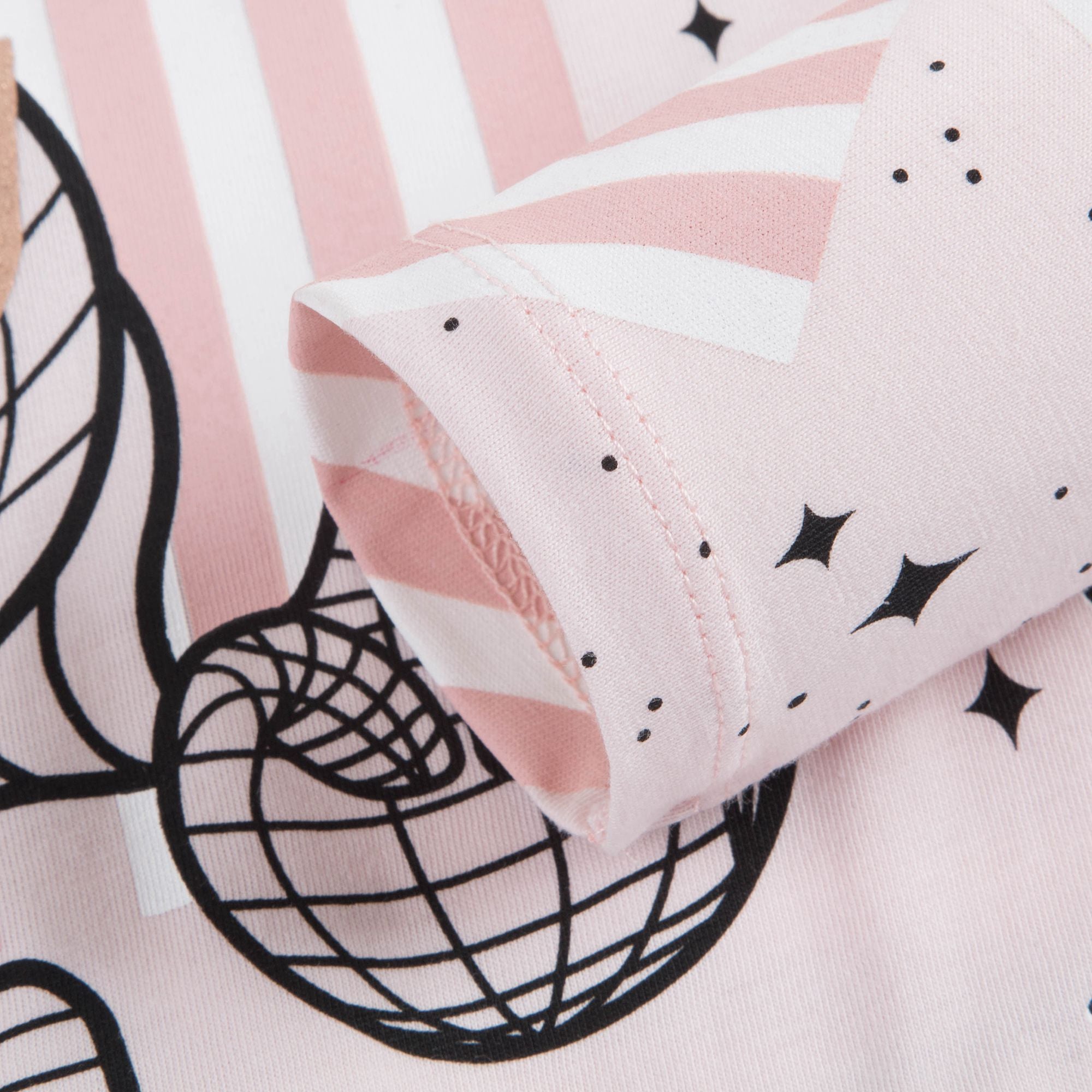 Girls Light Pink Logo Cotton T-shirt