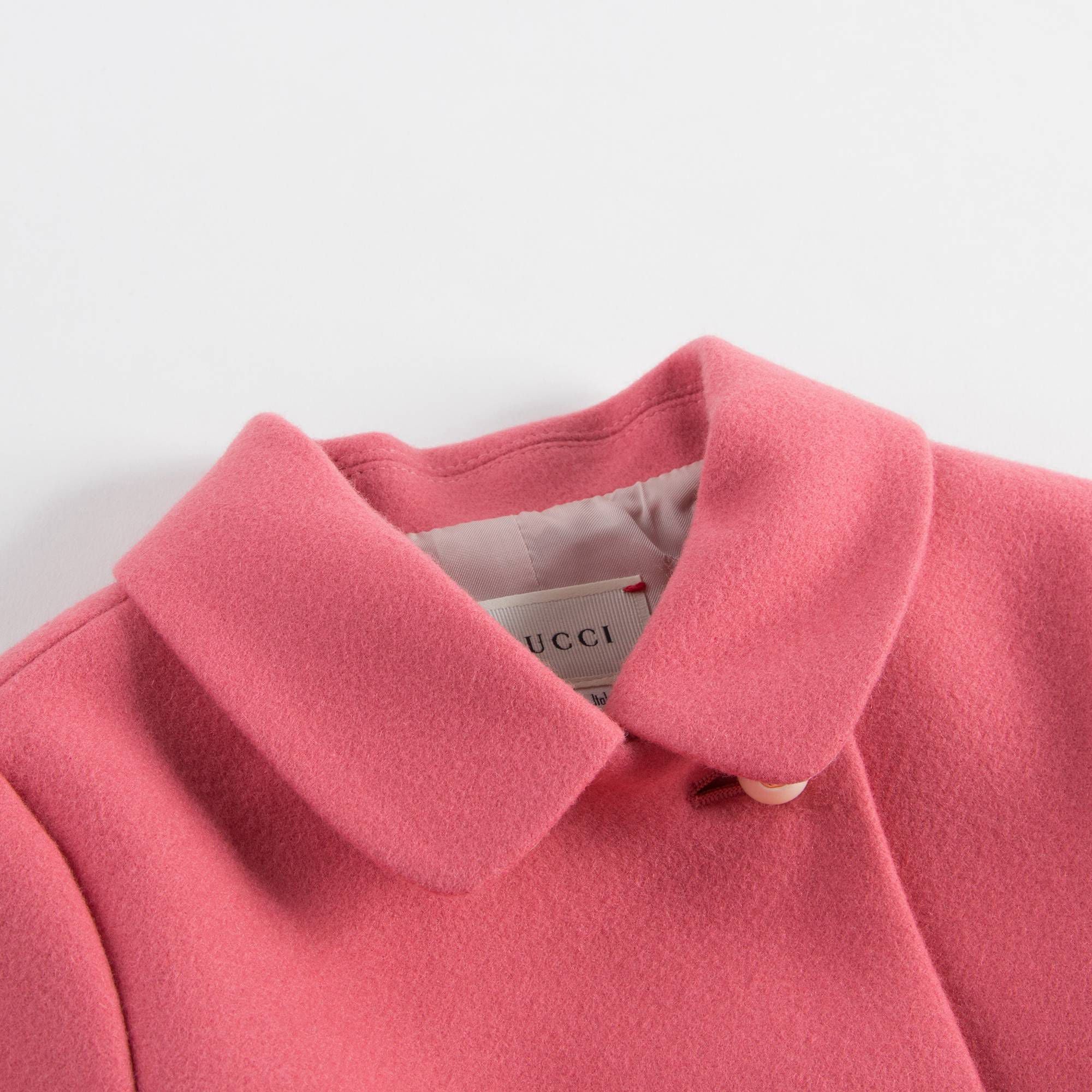 Baby Girls Pink Wool Coat