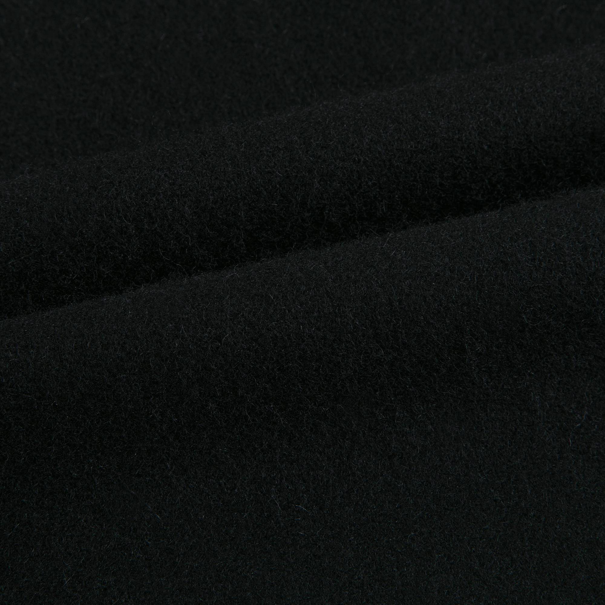 Girls Black & Grey Wool Coat
