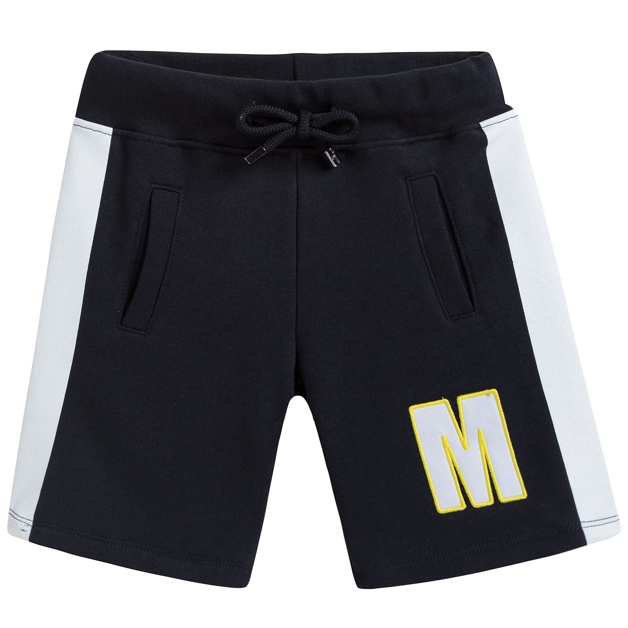 Boys Black 'M' Jersey Shorts
