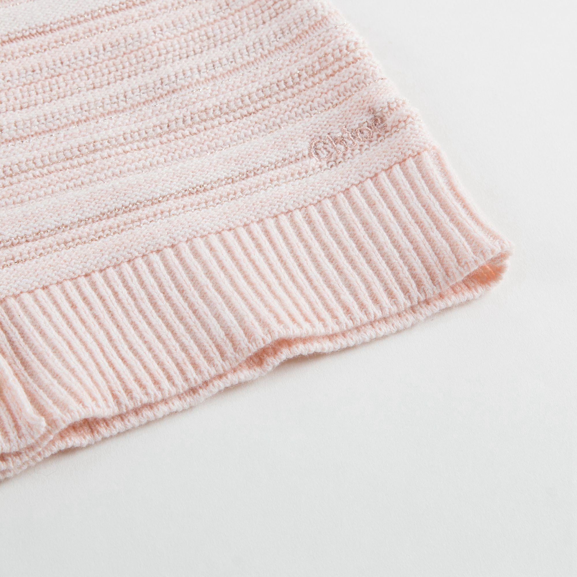 Girls Pink Stripes Knitted Cardigan