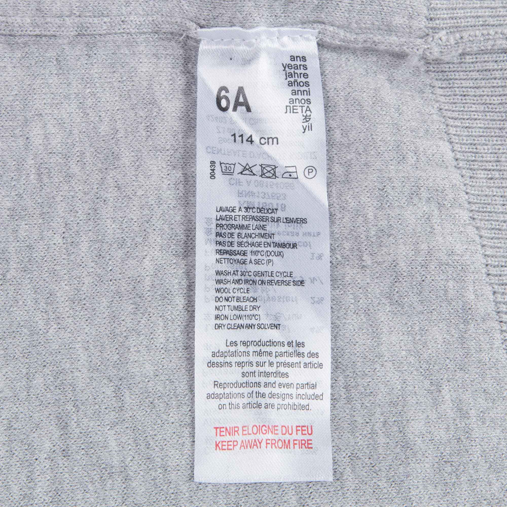 Girls Marl Grey Cotton Sweatshirt