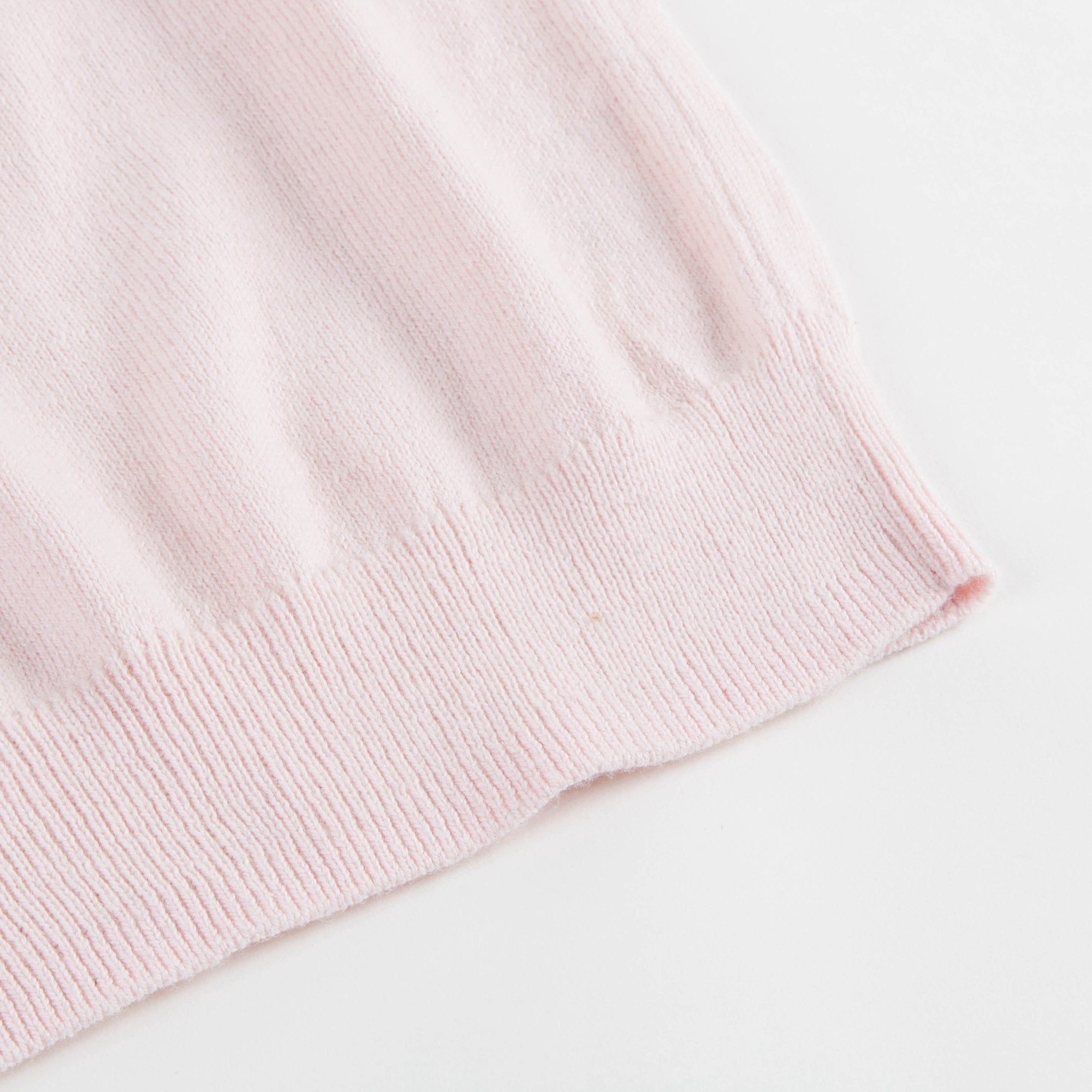 Girls Light Pink Logo Cotton Sweater