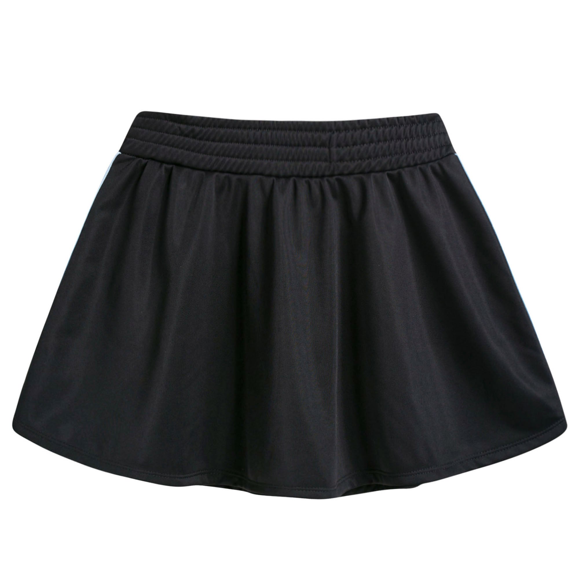 Girls Black Jersey Skirt With Red Trim
