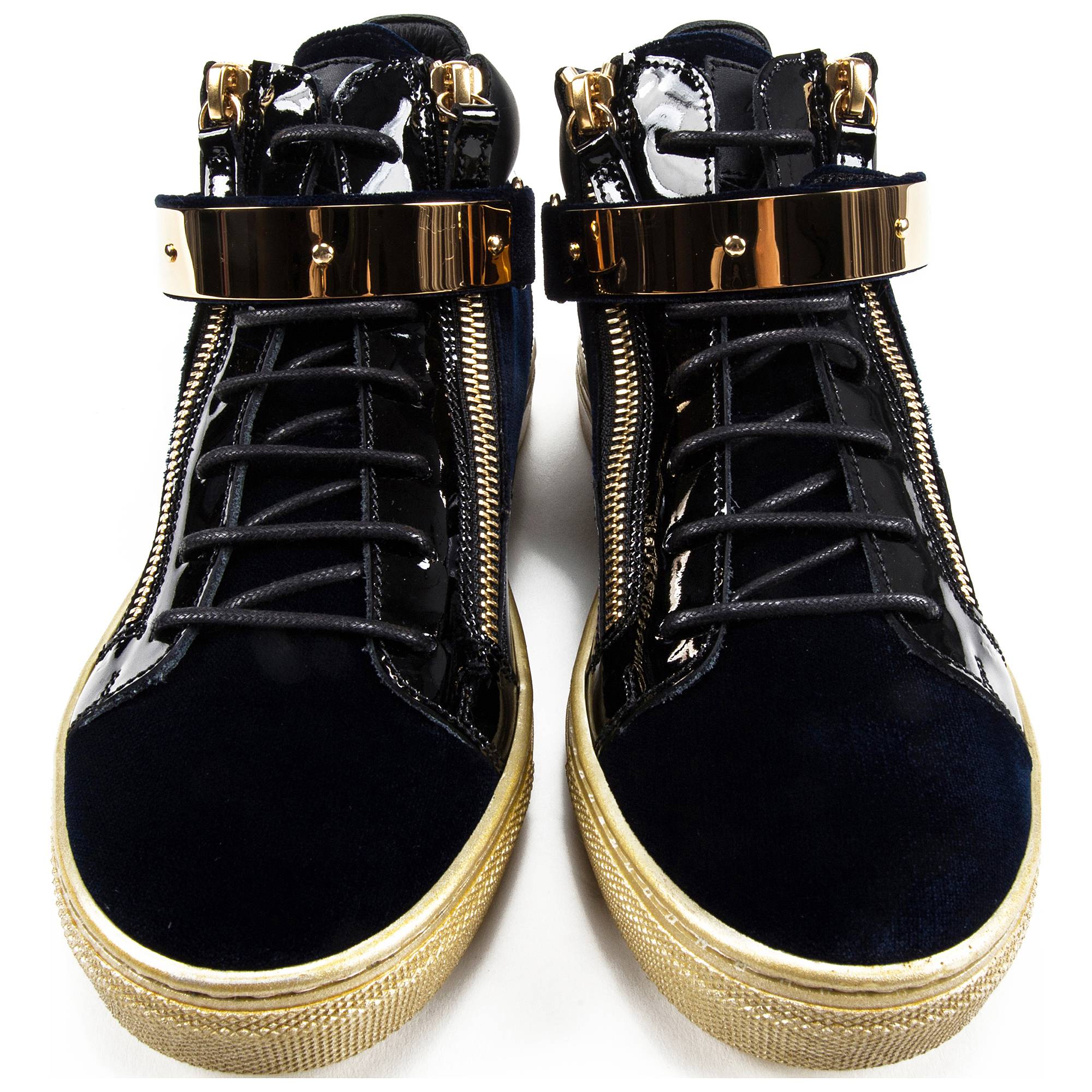 Girls & Boys Velvet Navy Velvet Sneaker
