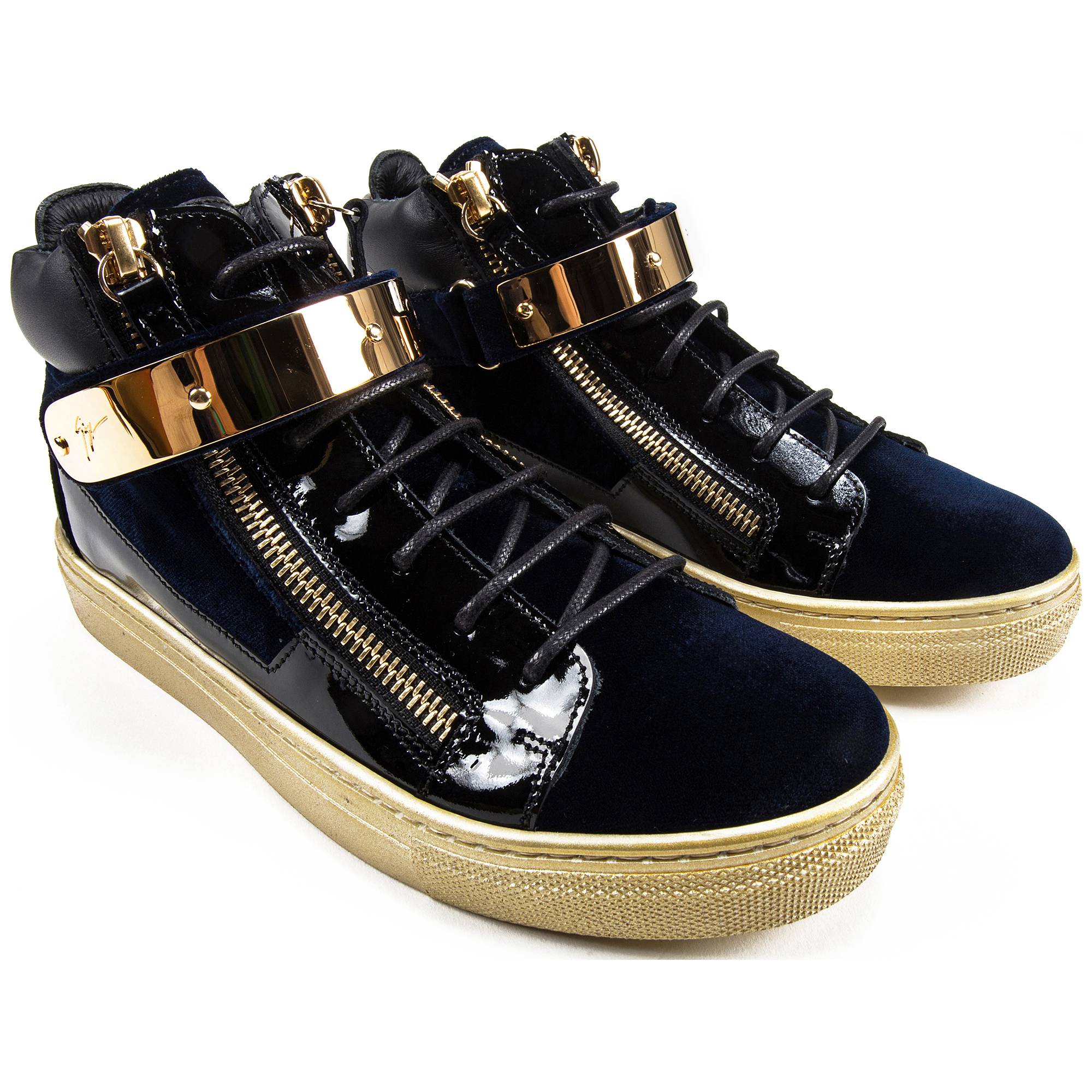 Girls & Boys Velvet Navy Velvet Sneaker