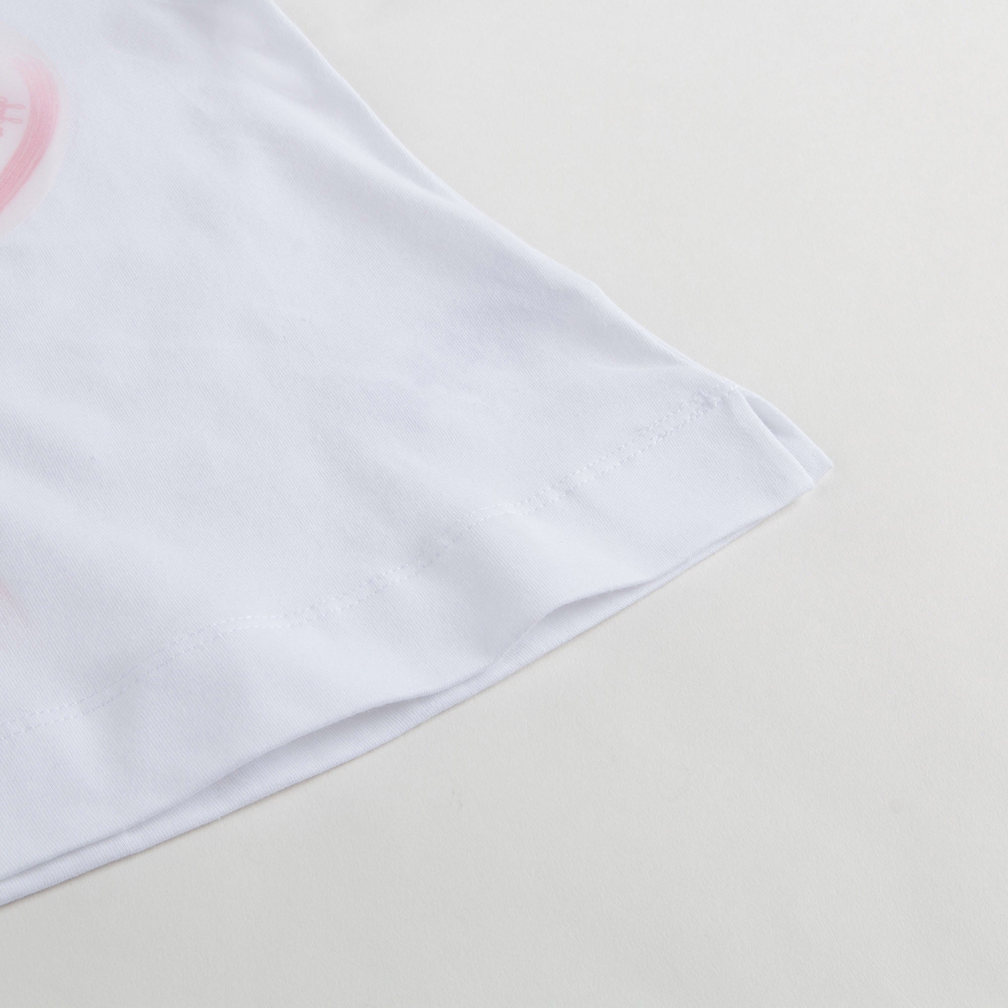 Girs White Cotton T-Shirt With Pink Flower applique - CÉMAROSE | Children's Fashion Store - 6