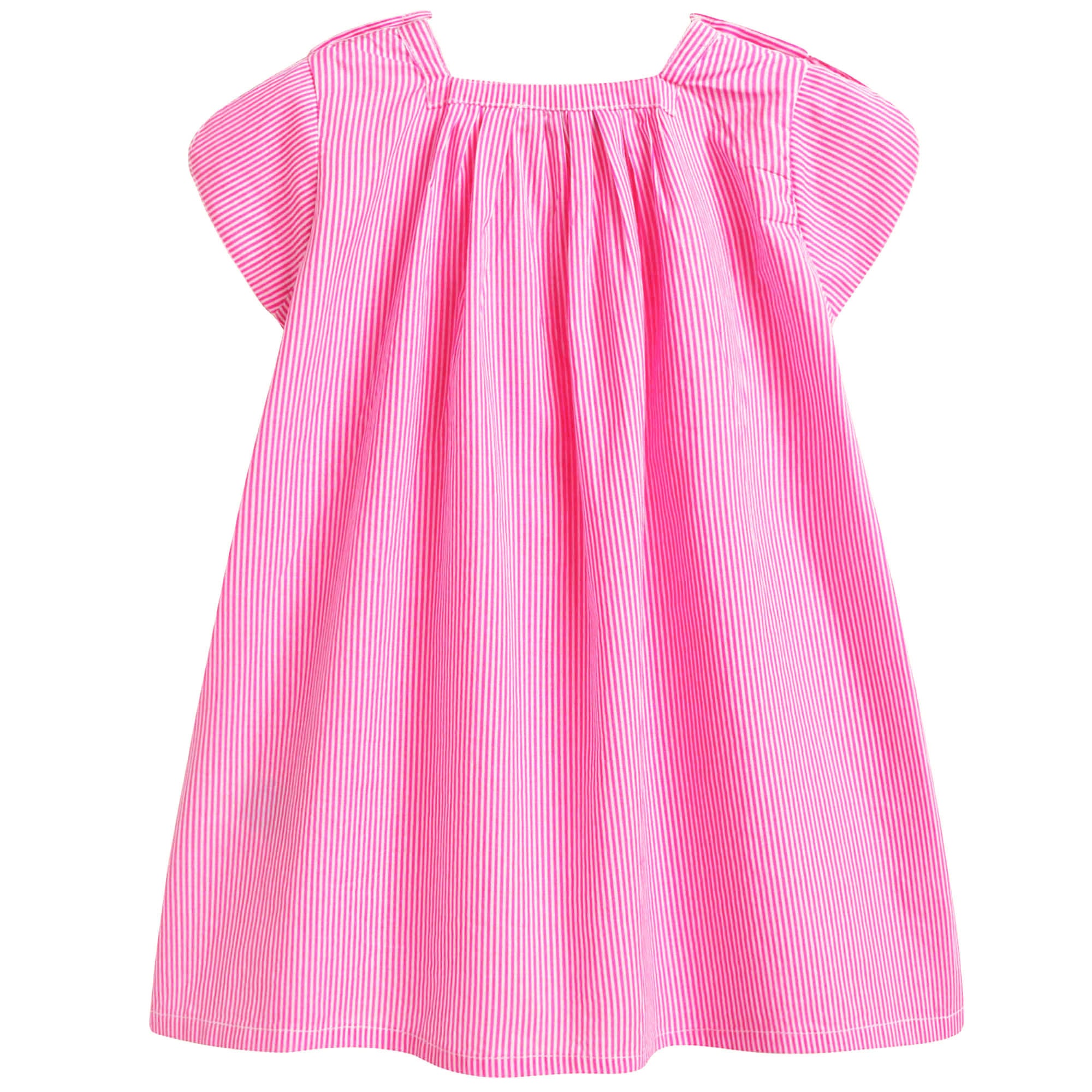 Baby Girls Pink Striped Cotton Dress