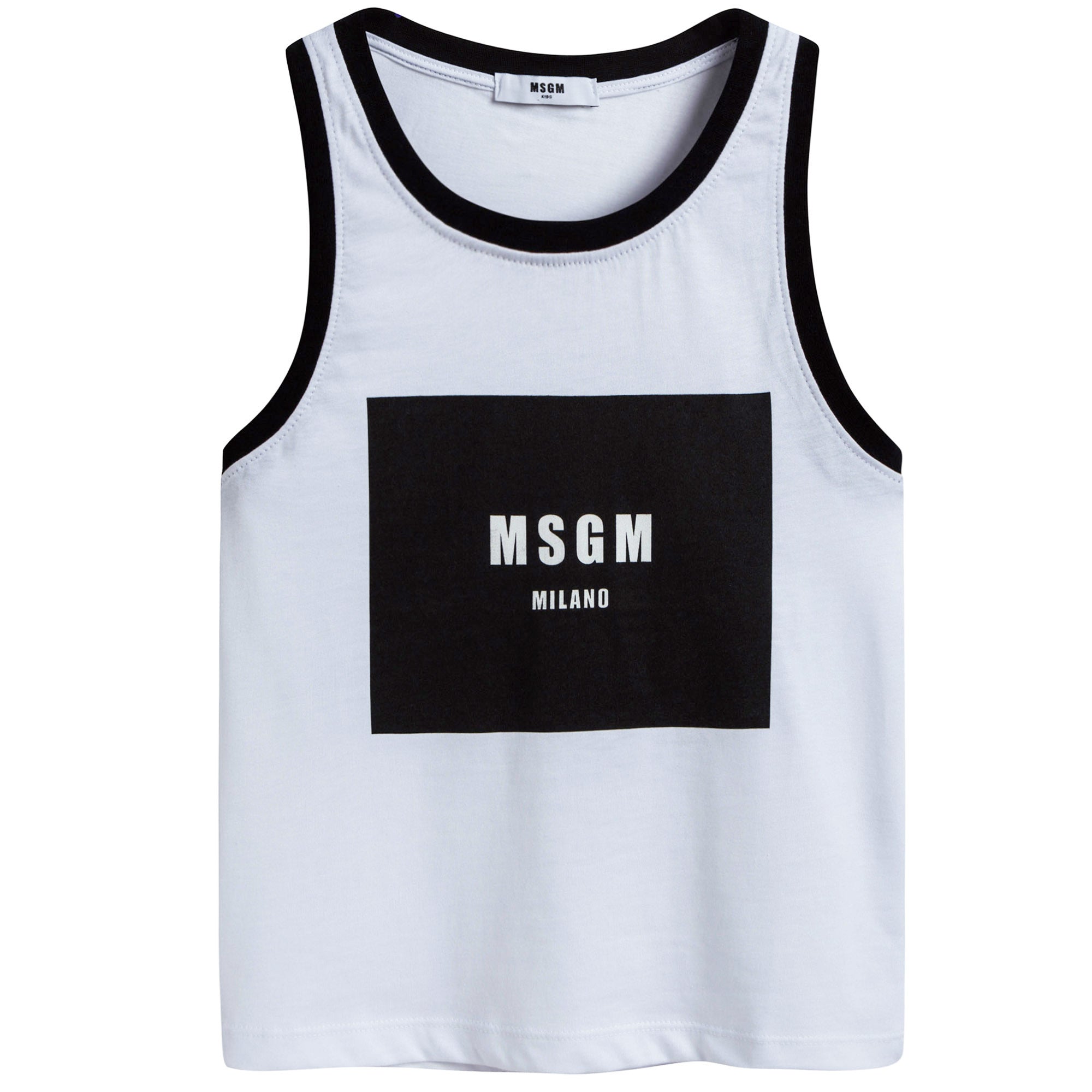 Boys & Girls White Logo Vest