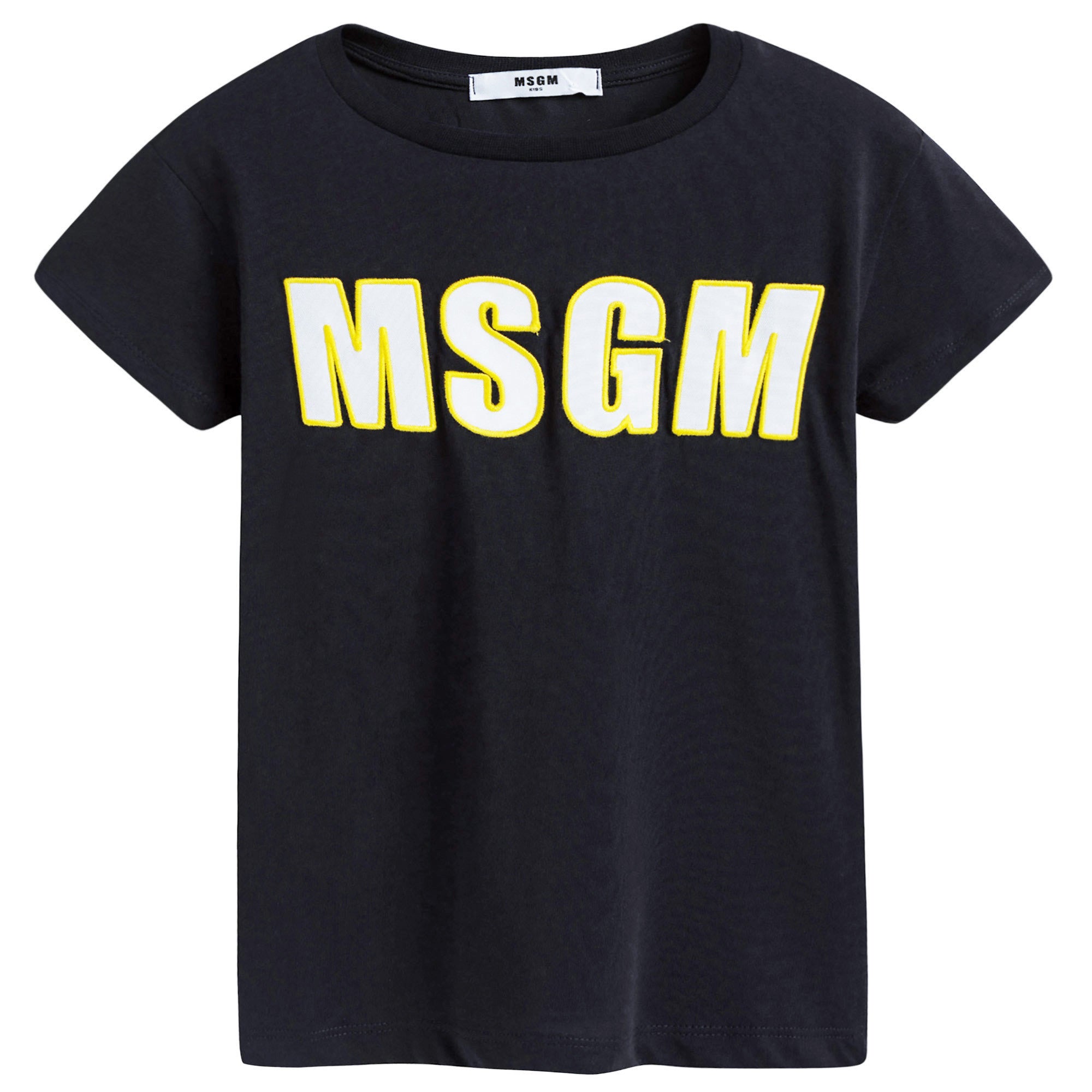 Boys Black Logo Cotton T-shirt