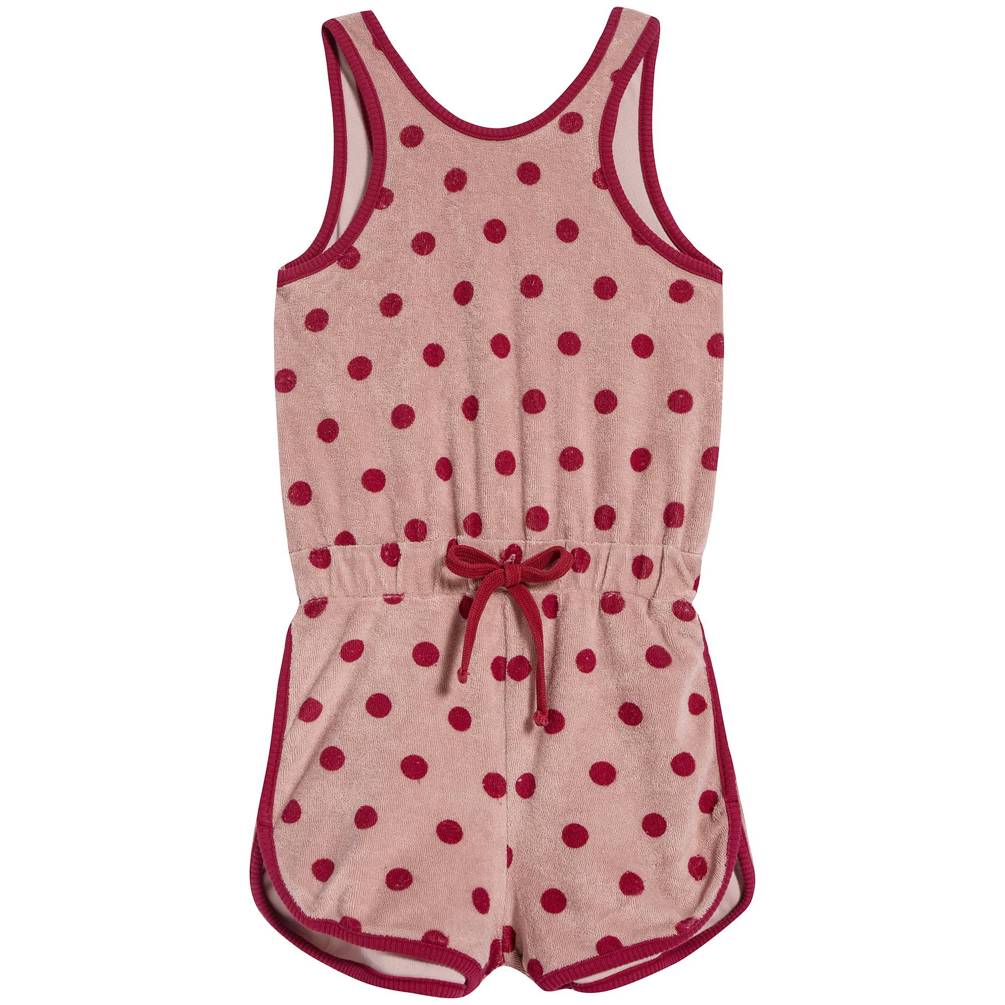 Girls Pink Dots Cotton Siamese Shorts