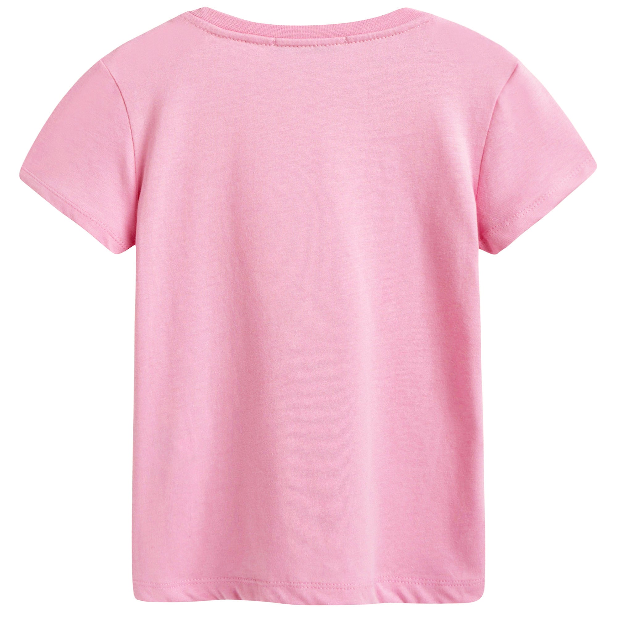 Girls Pink Logo Cotton T-shirt