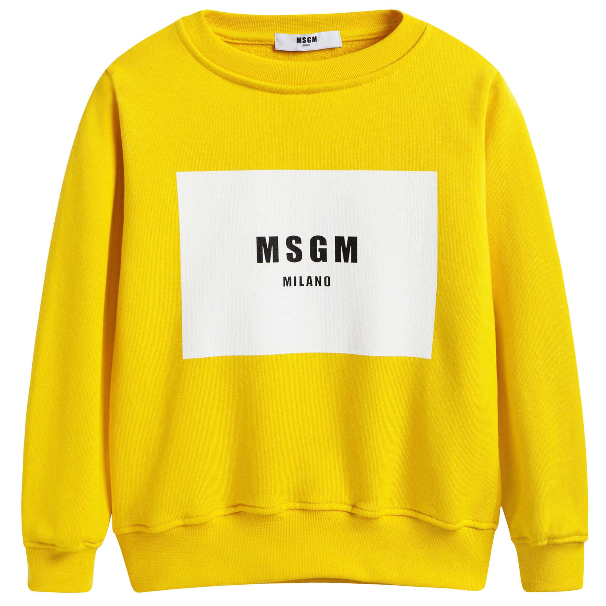 Boys Yellow Logo Cotton T-shirt