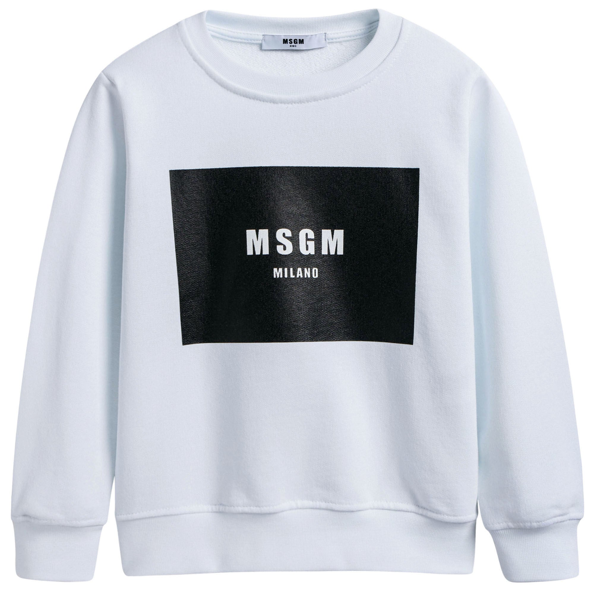 Boys White Logo Cotton T-shirt