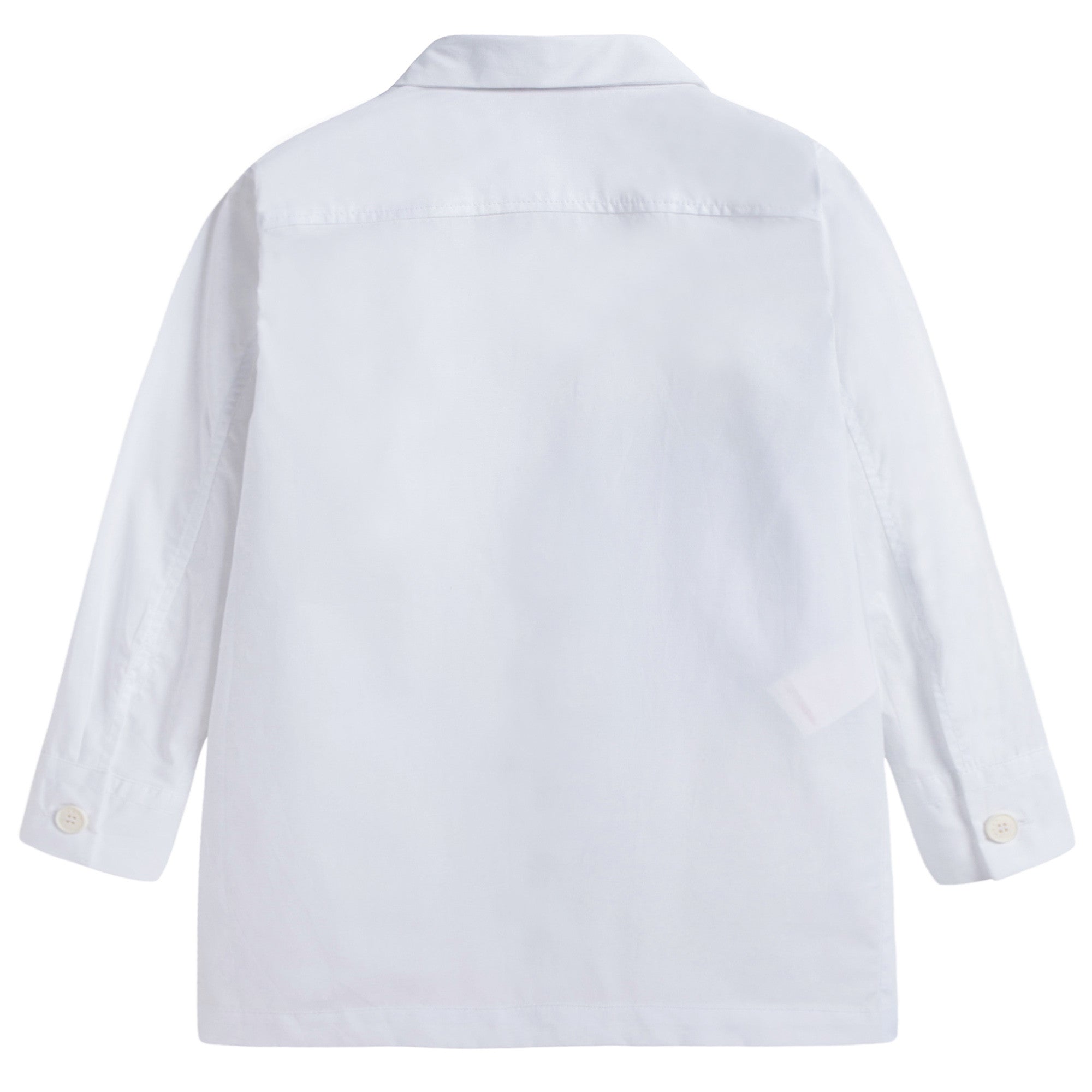 Girls White Shirt With Blue Pocket