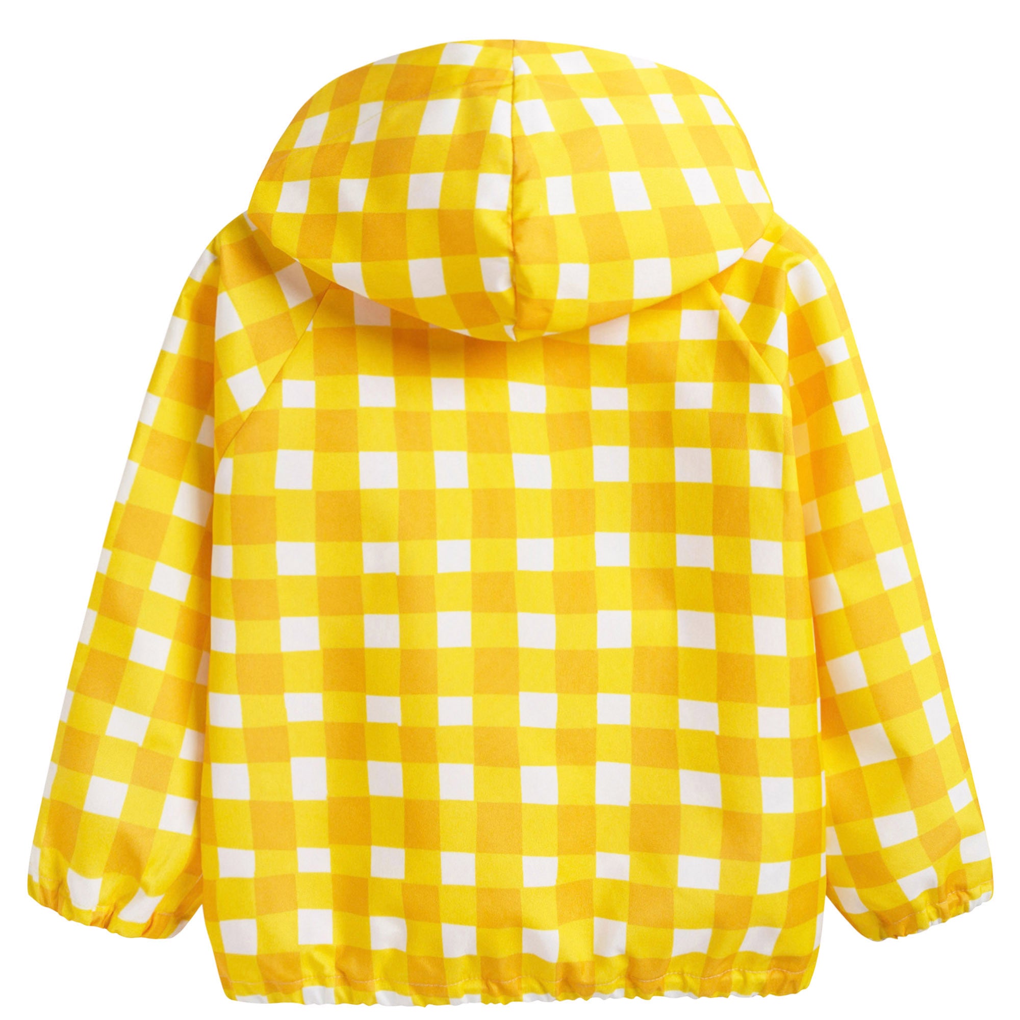 Girls Yellow Checked Jacket