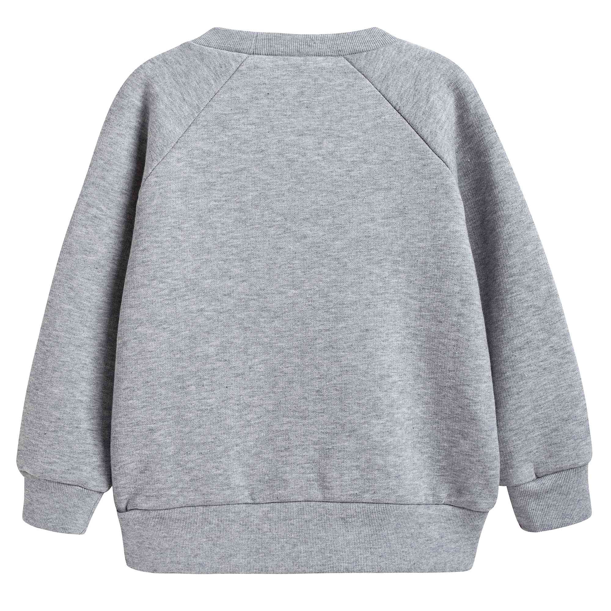 Girls Grey Cotton Sweatshirt
