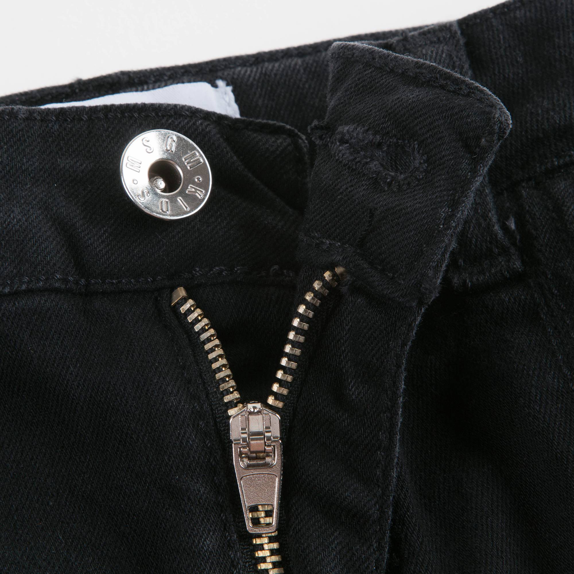 Girls Black Logo Cotton Trousers