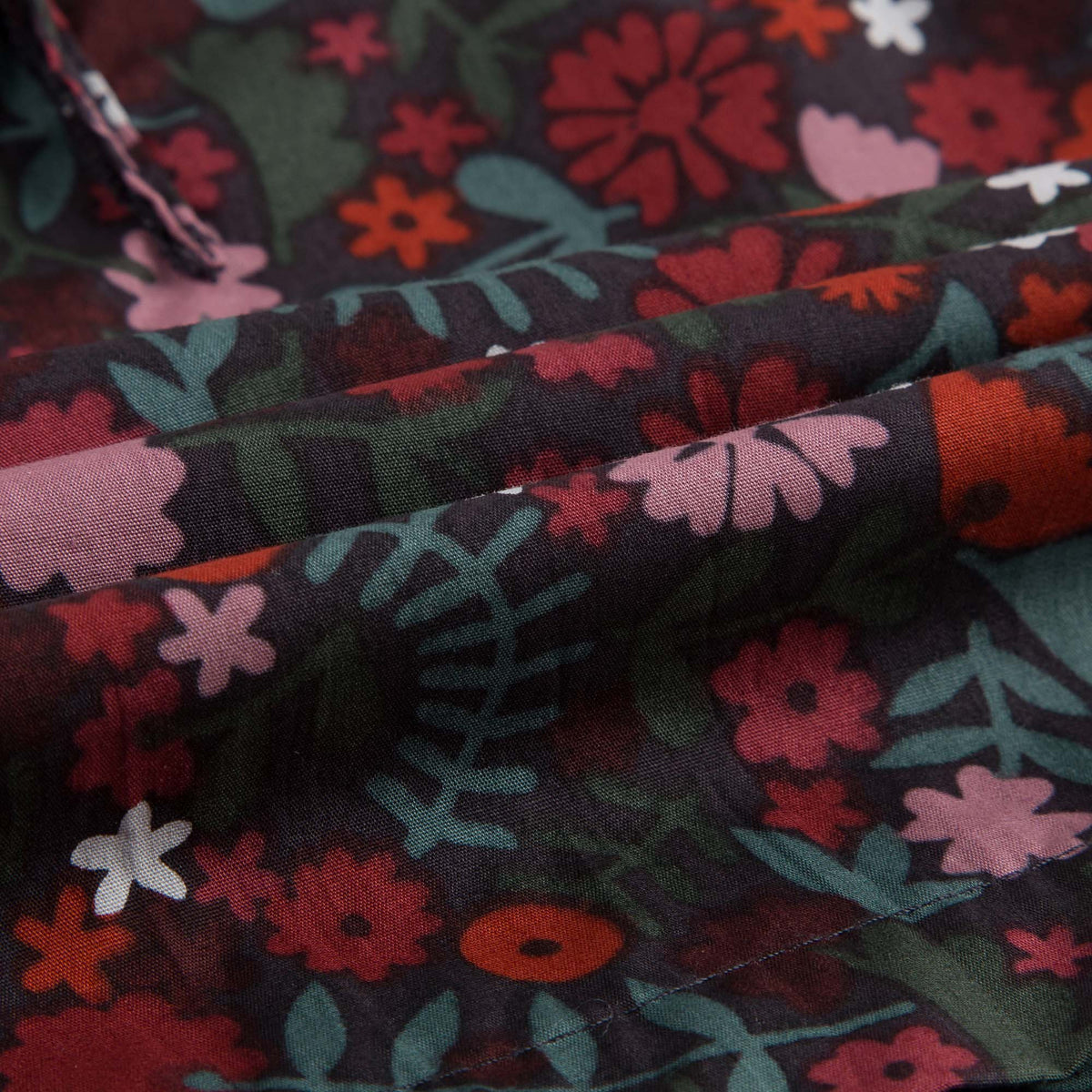 Girls Antique Red Floral Printed Trims Blouse - CÉMAROSE | Children's Fashion Store - 7