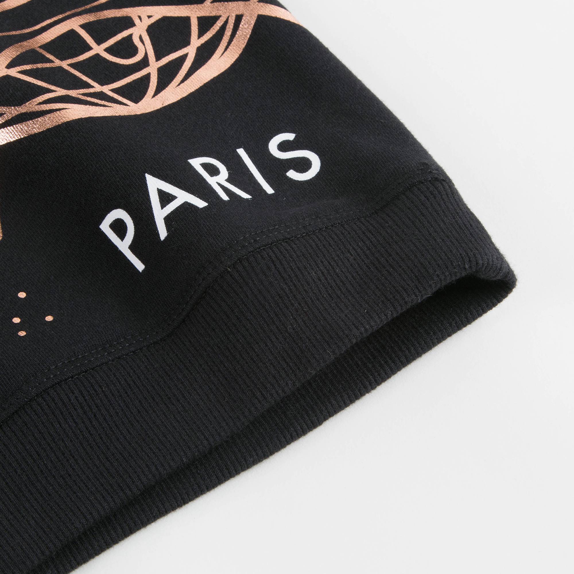 Girls Black Printed Cotton Sweatshirt